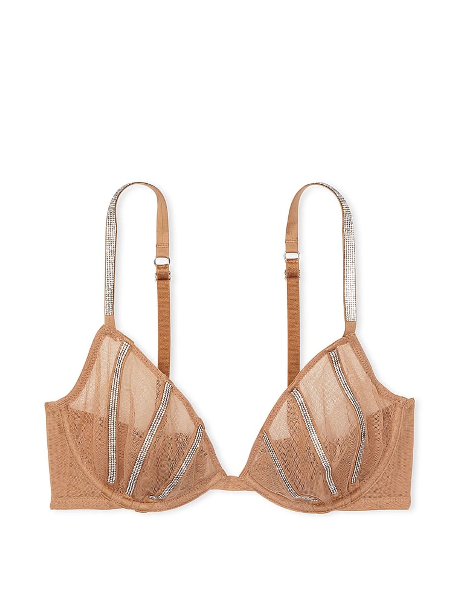 Toffee Nude Sheer Shine Low Cut Demi Bra - Image 3 of 4