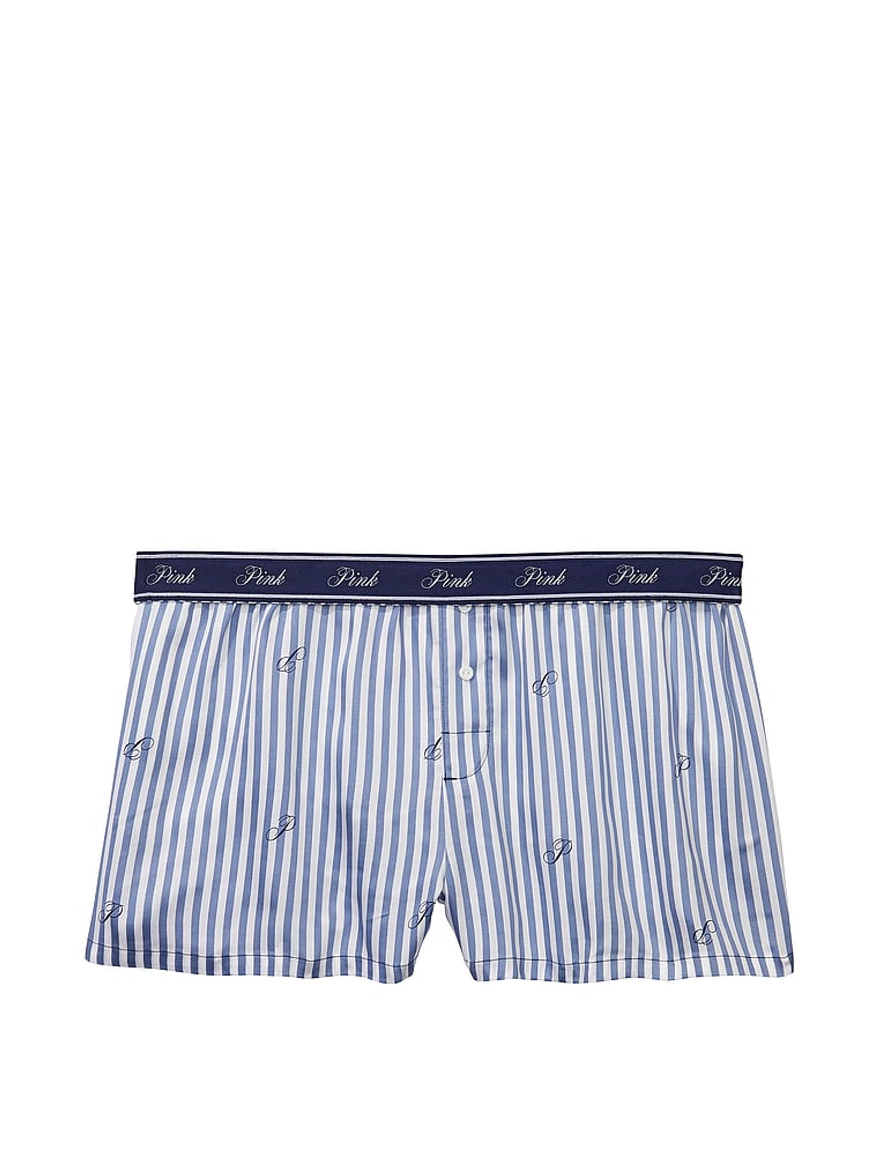 Blue Heritage Stripe Short TENCEL™ Pyjama Bottoms - Image 3 of 4