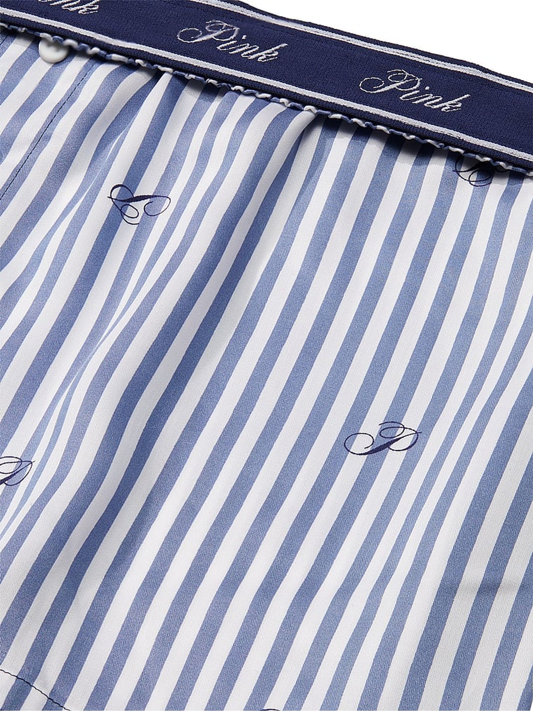 Blue Heritage Stripe Short TENCEL™ Pyjama Bottoms - Image 4 of 4