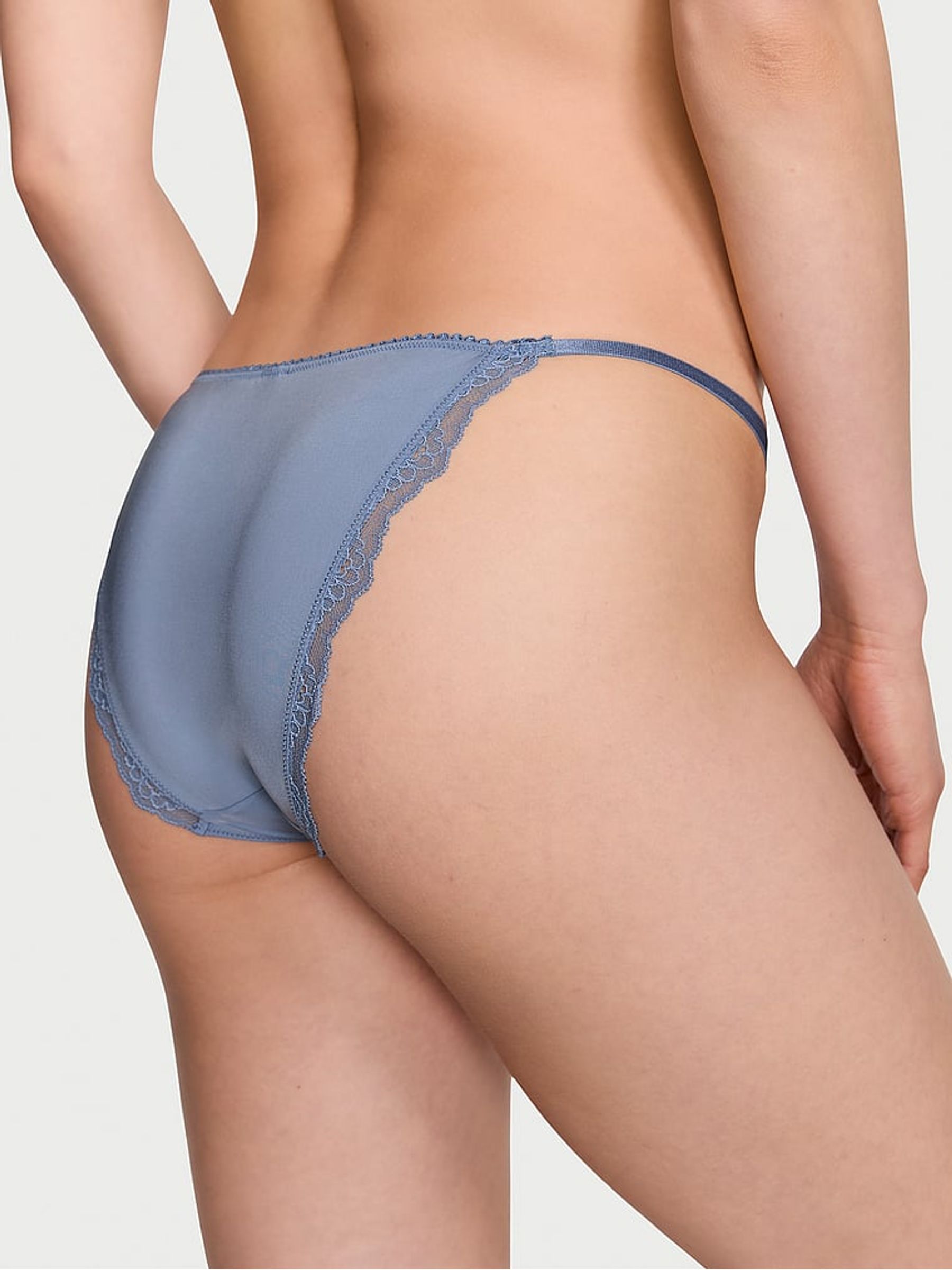 Faded Denim Blue Bikini Knickers - Image 2 of 3