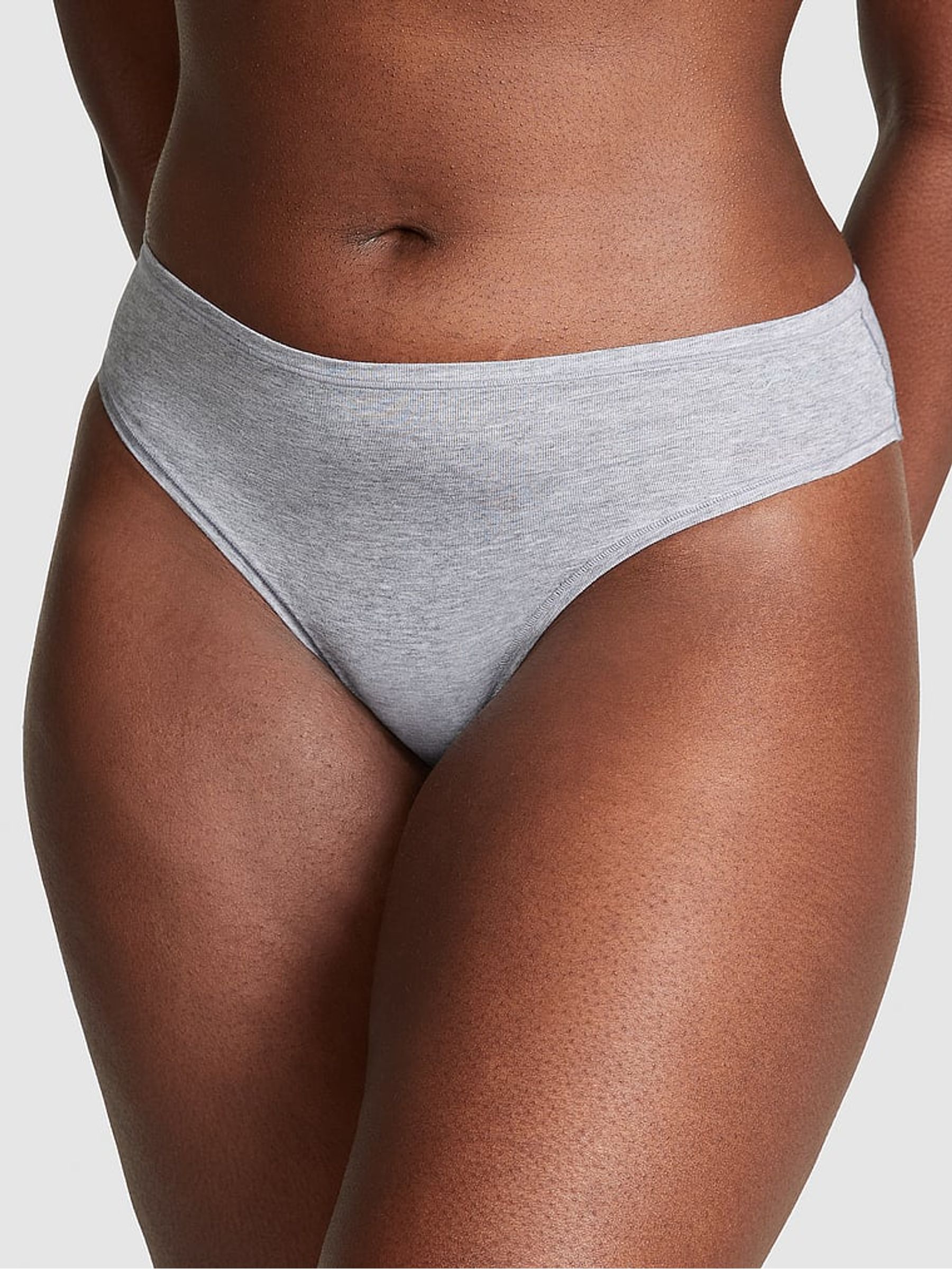 Grey Heather Cheeky Cotton Knickers - Image 1 of 3