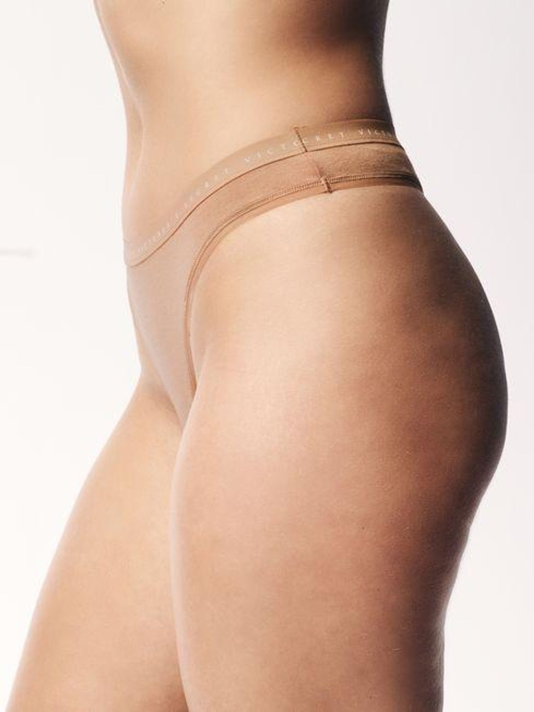 Black/White/Nude Thong Logo 4 Pack Knickers - Image 4 of 5