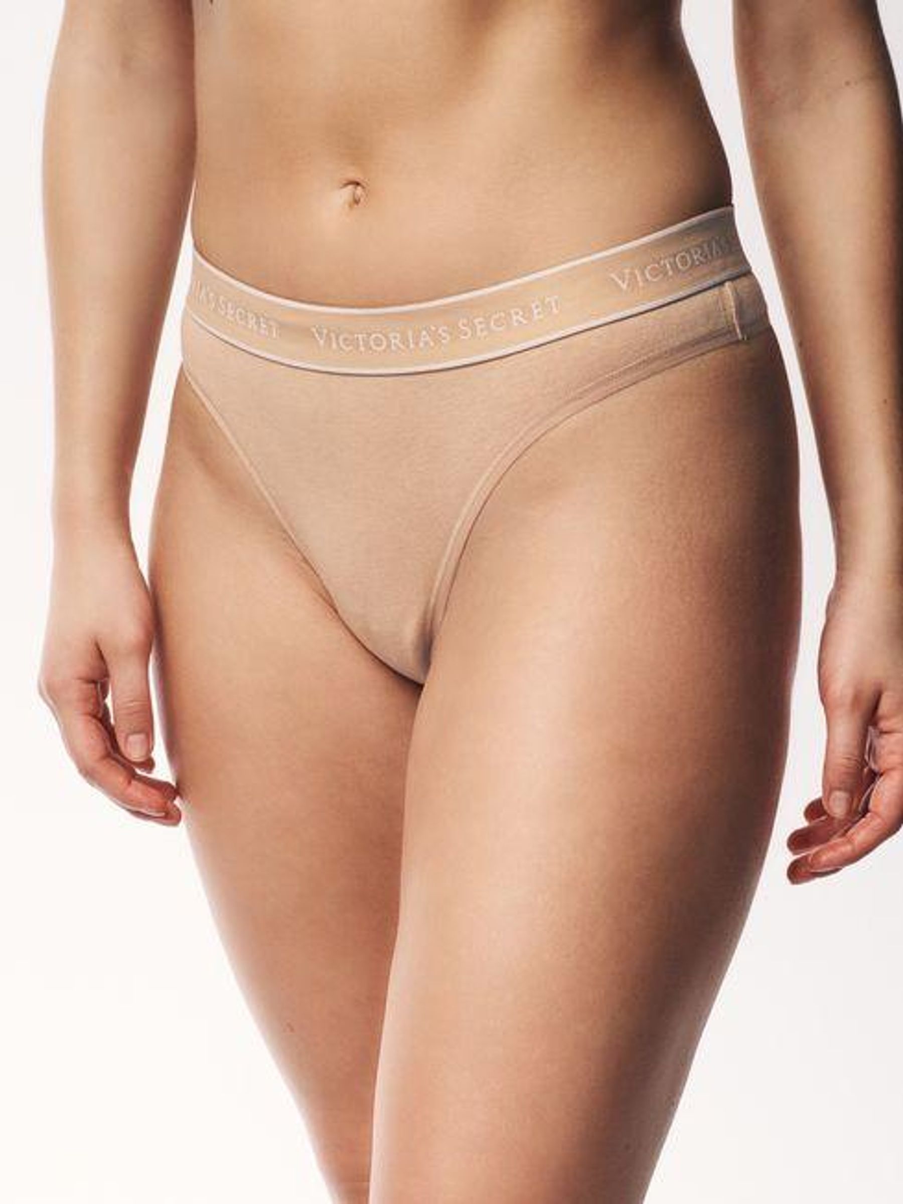 Black/White/Grey/Nude Thong Logo 4 Pack Knickers - Image 2 of 5