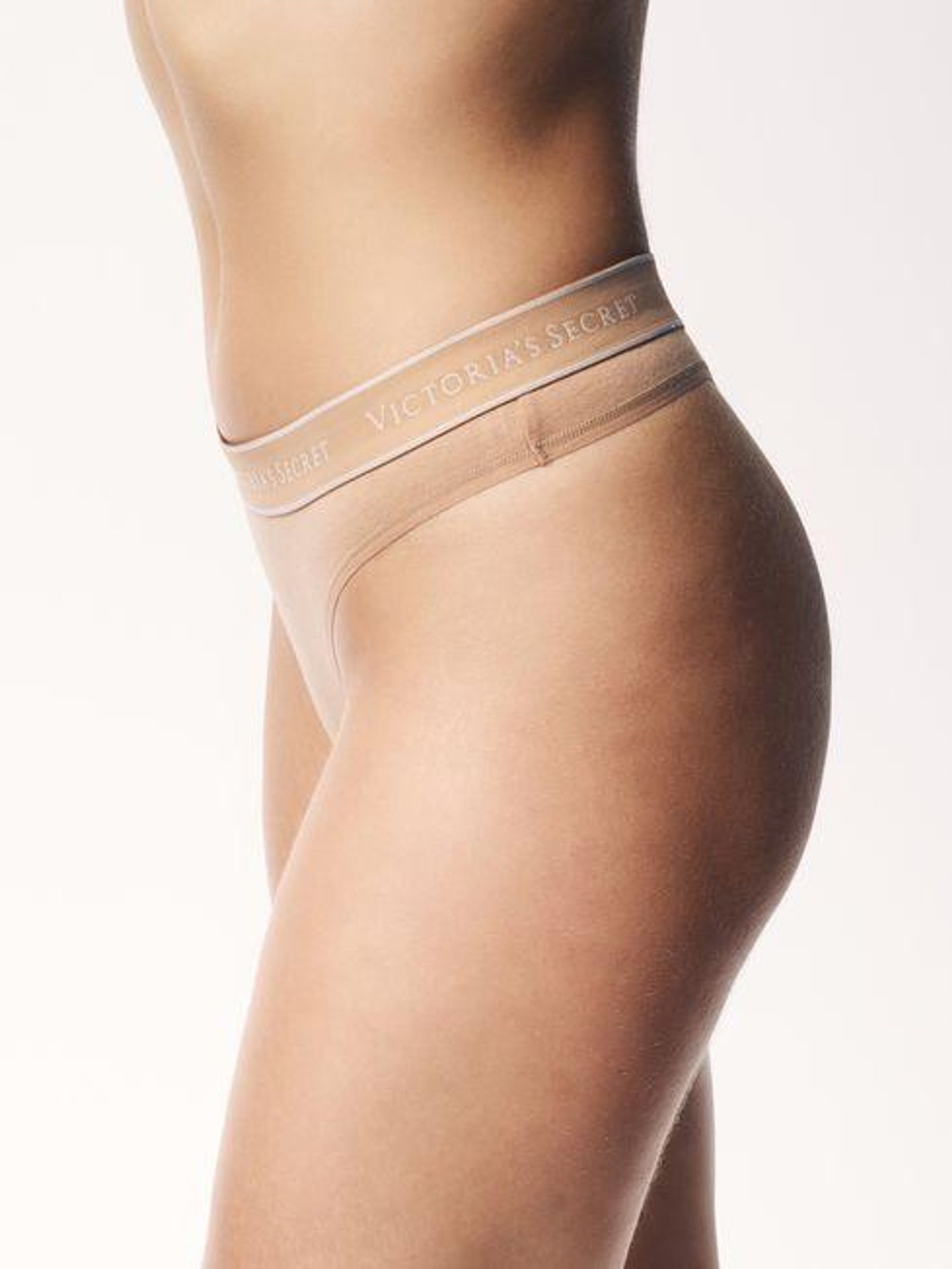 Black/White/Grey/Nude Thong Logo 4 Pack Knickers - Image 4 of 5