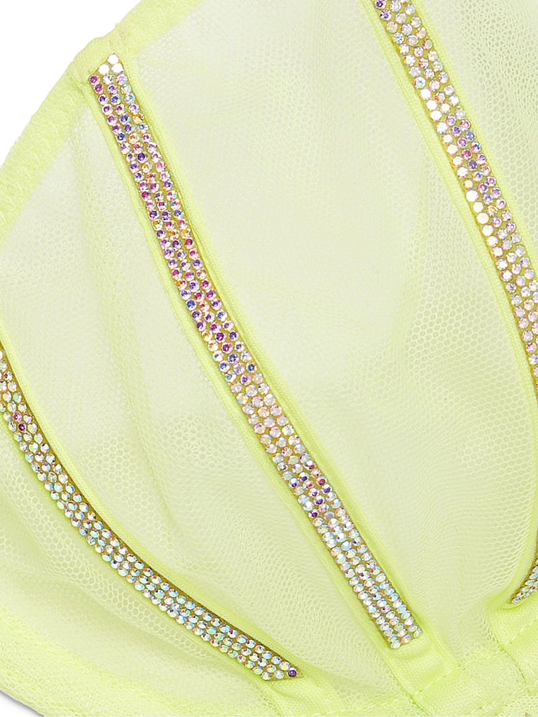 Citron Glow Yellow Sheer Shine Low Cut Demi Bra - Image 4 of 4