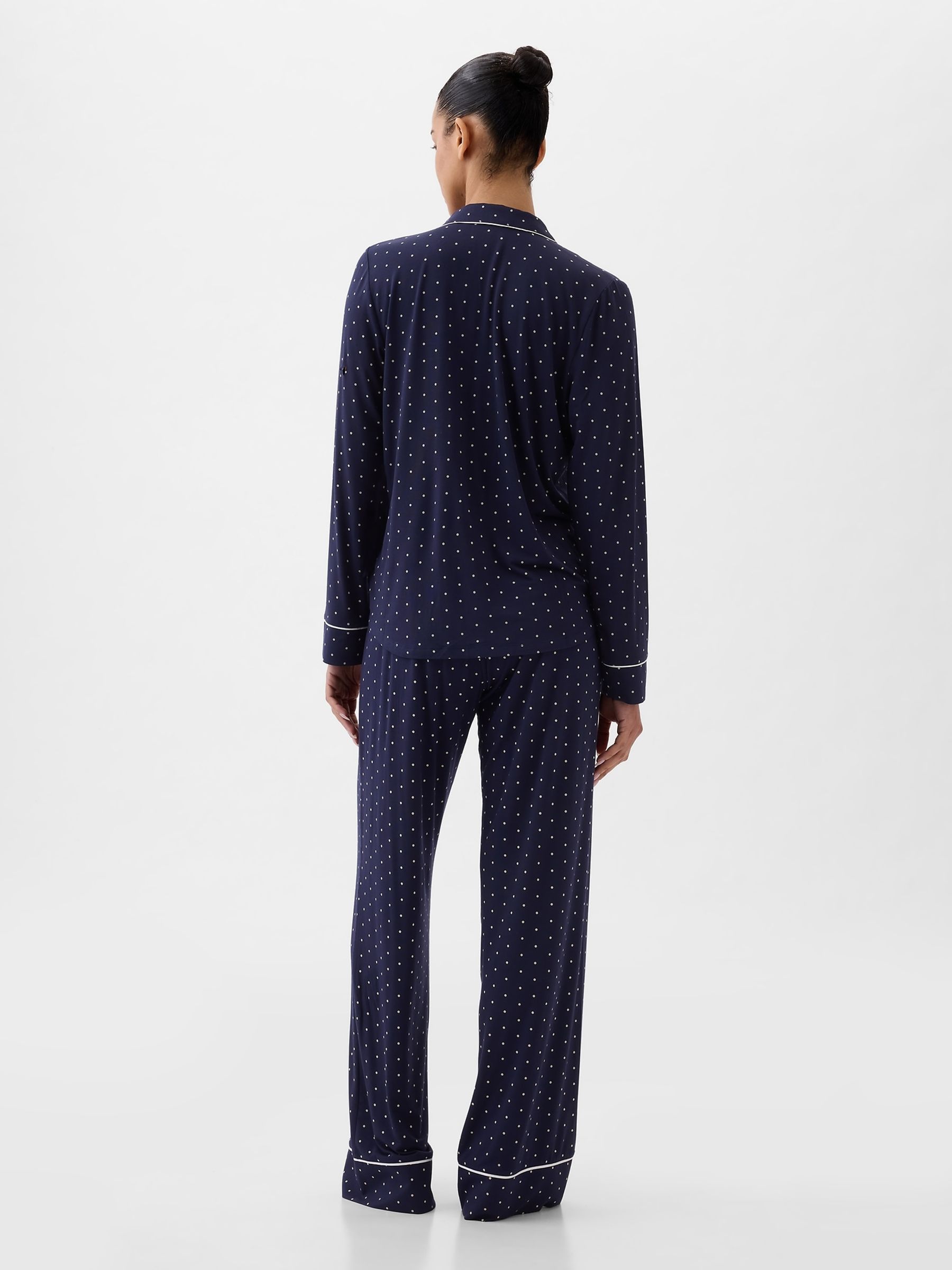 Blue Poplin Pyjama Shirt - Image 2 of 3