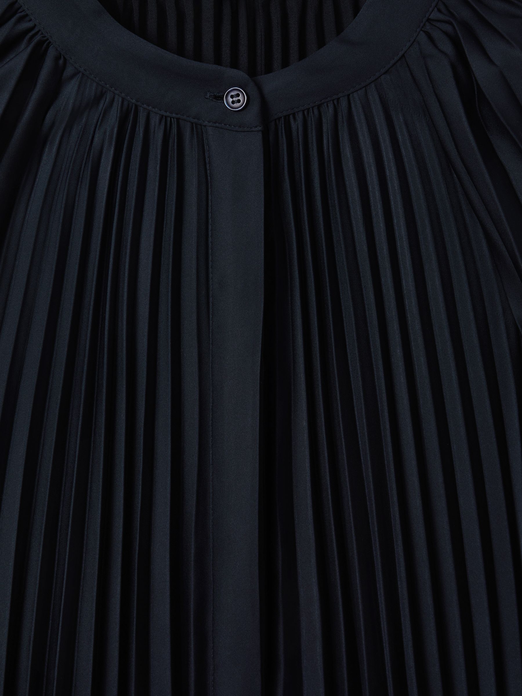 Pleated Colourblock Mini Dress in Navy/Blush - Image 6 of 6