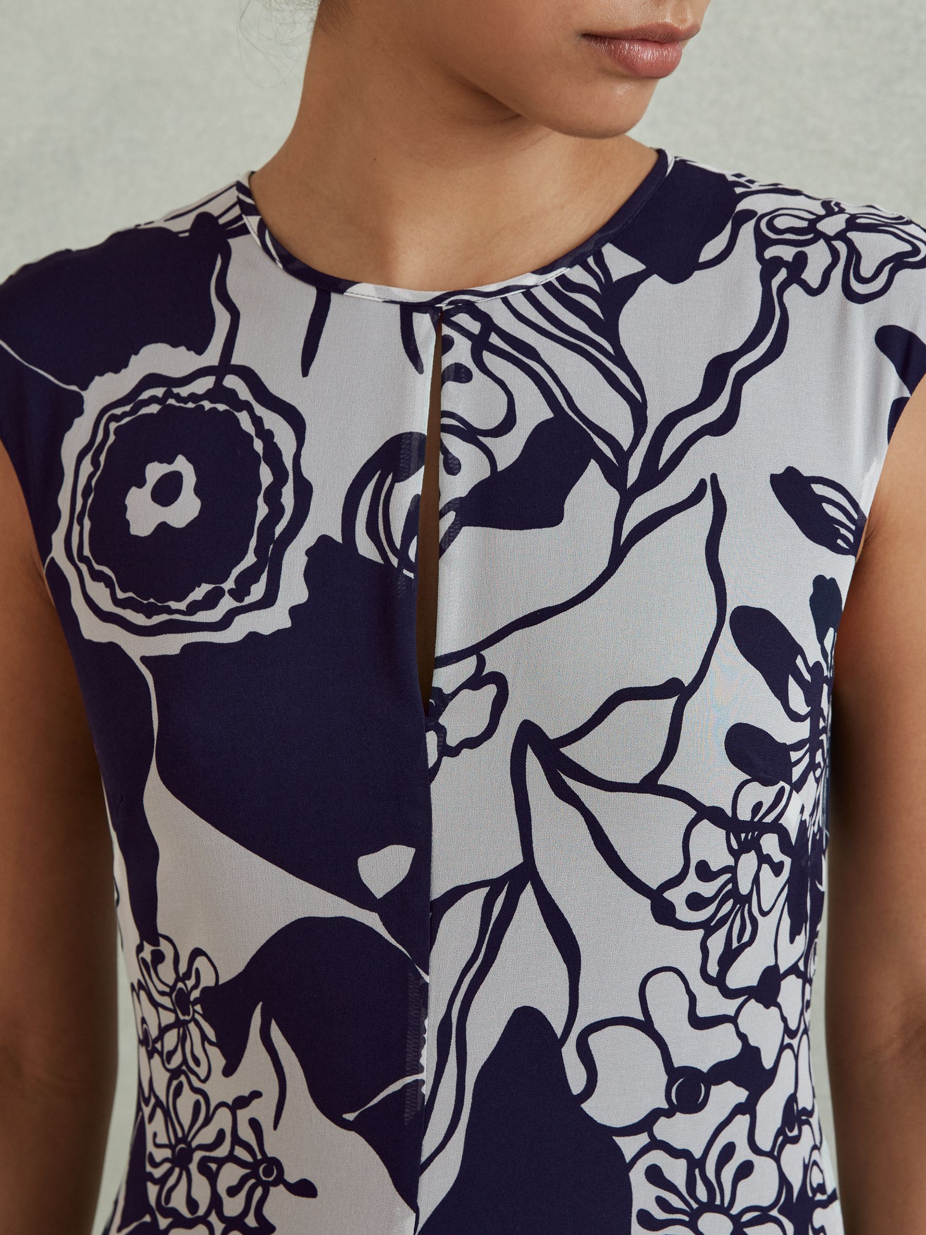 reiss open back midi dress Reiss Regular Open Back Midi Dress in Orange