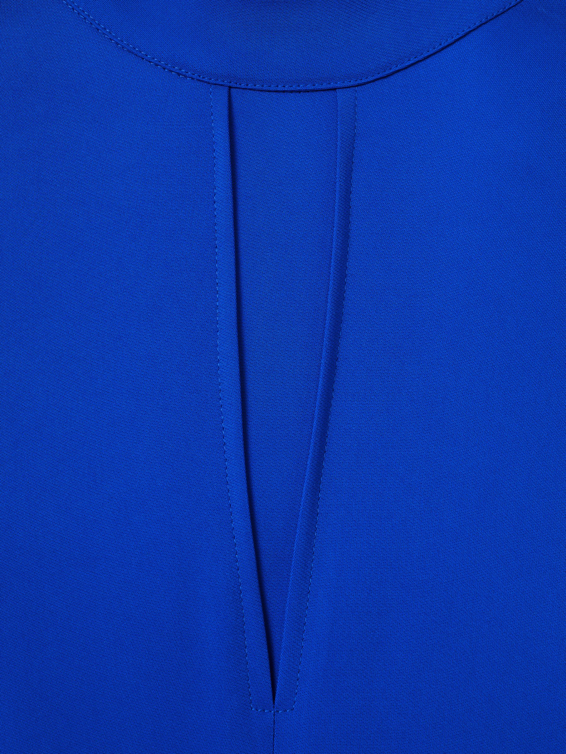 Fitted Asymmetric Midi Dress in Cobalt Blue - Image 6 of 6