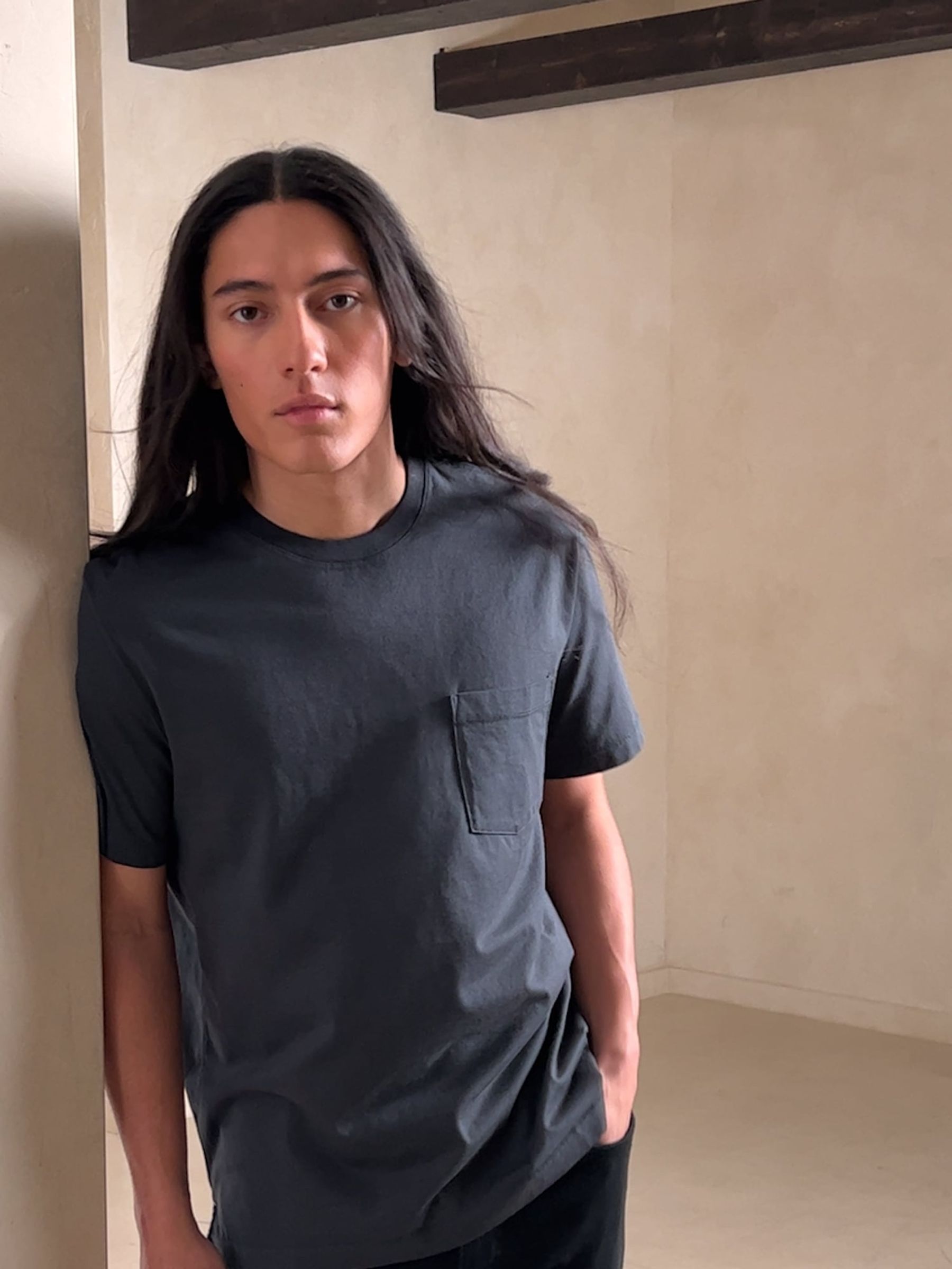 Banana Republic Black Authentic SUPIMA Crew Neck T-Shirt - Image 1 of 5