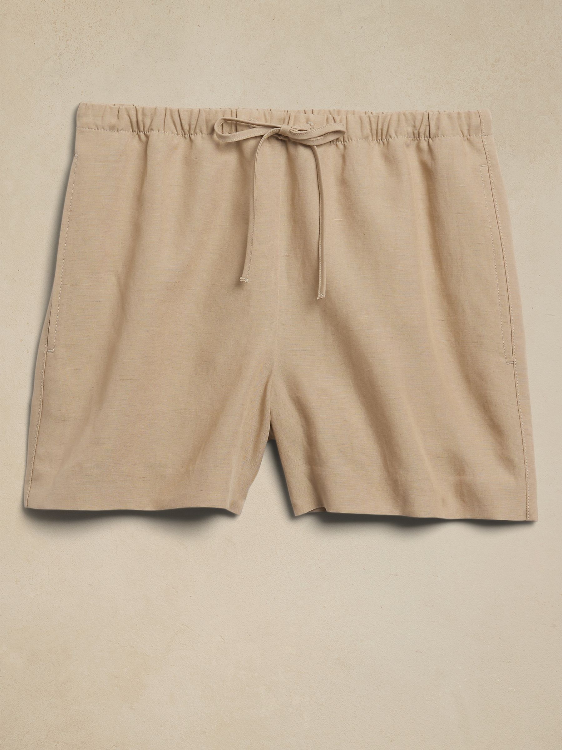 Banana Republic Brown Arcata Tencel-Linen Easy Shorts - Image 4 of 4