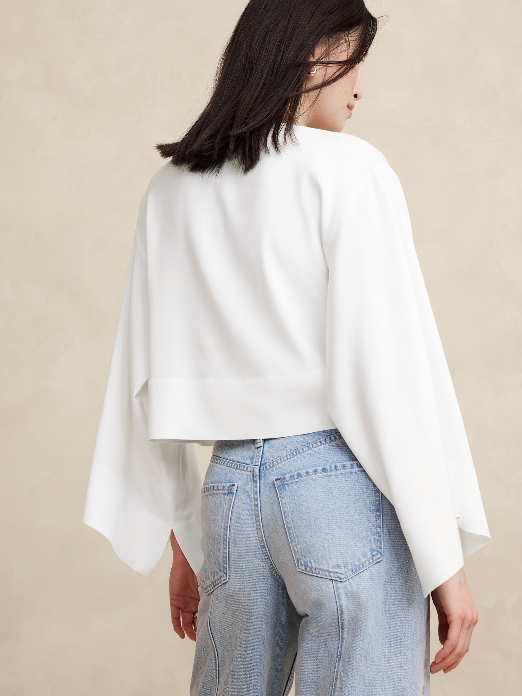 Banana Republic White Luna Oversized Top - Image 2 of 4