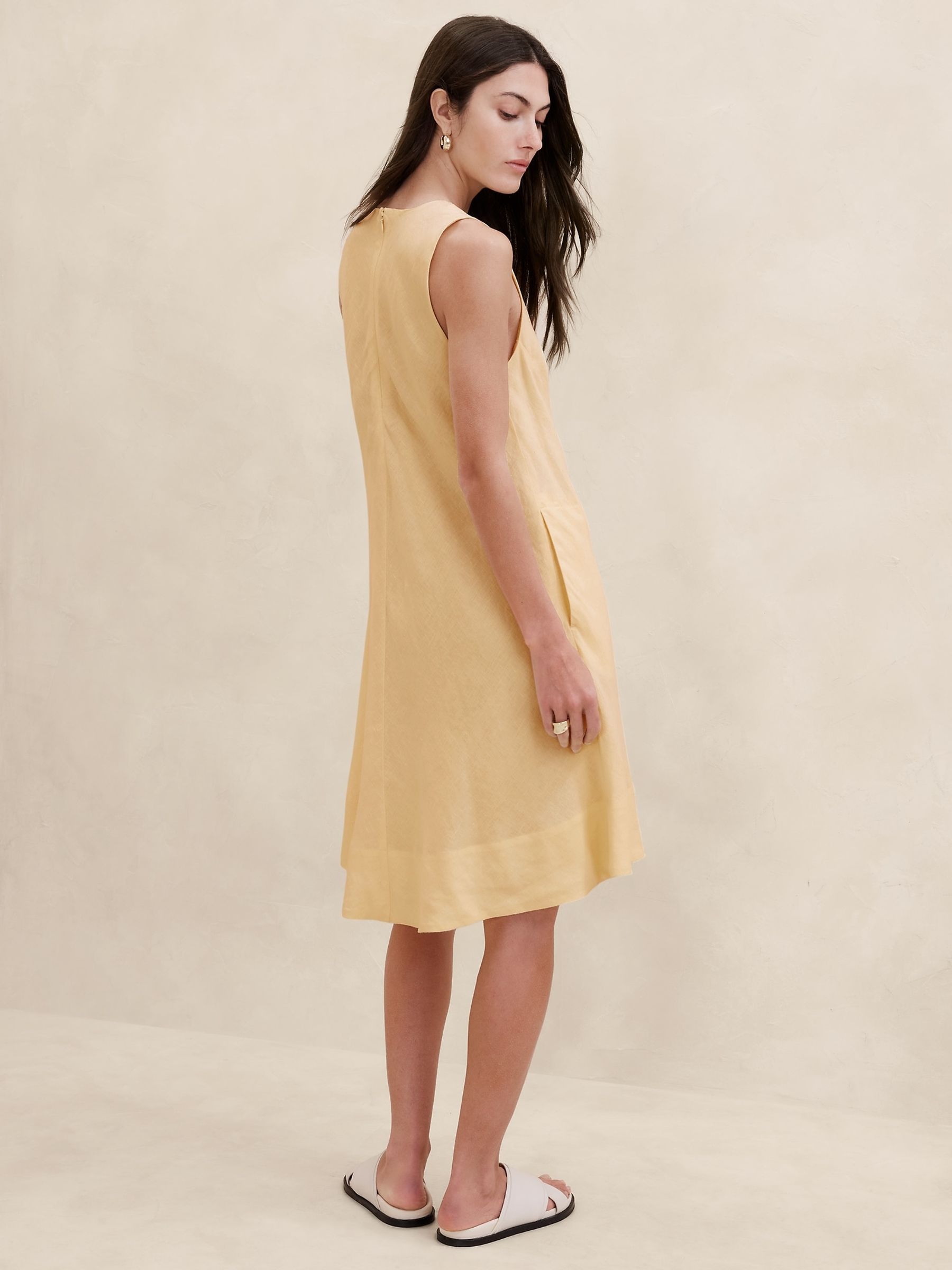 Banana Republic Yellow Ava Linen Mini Dress - Image 2 of 5