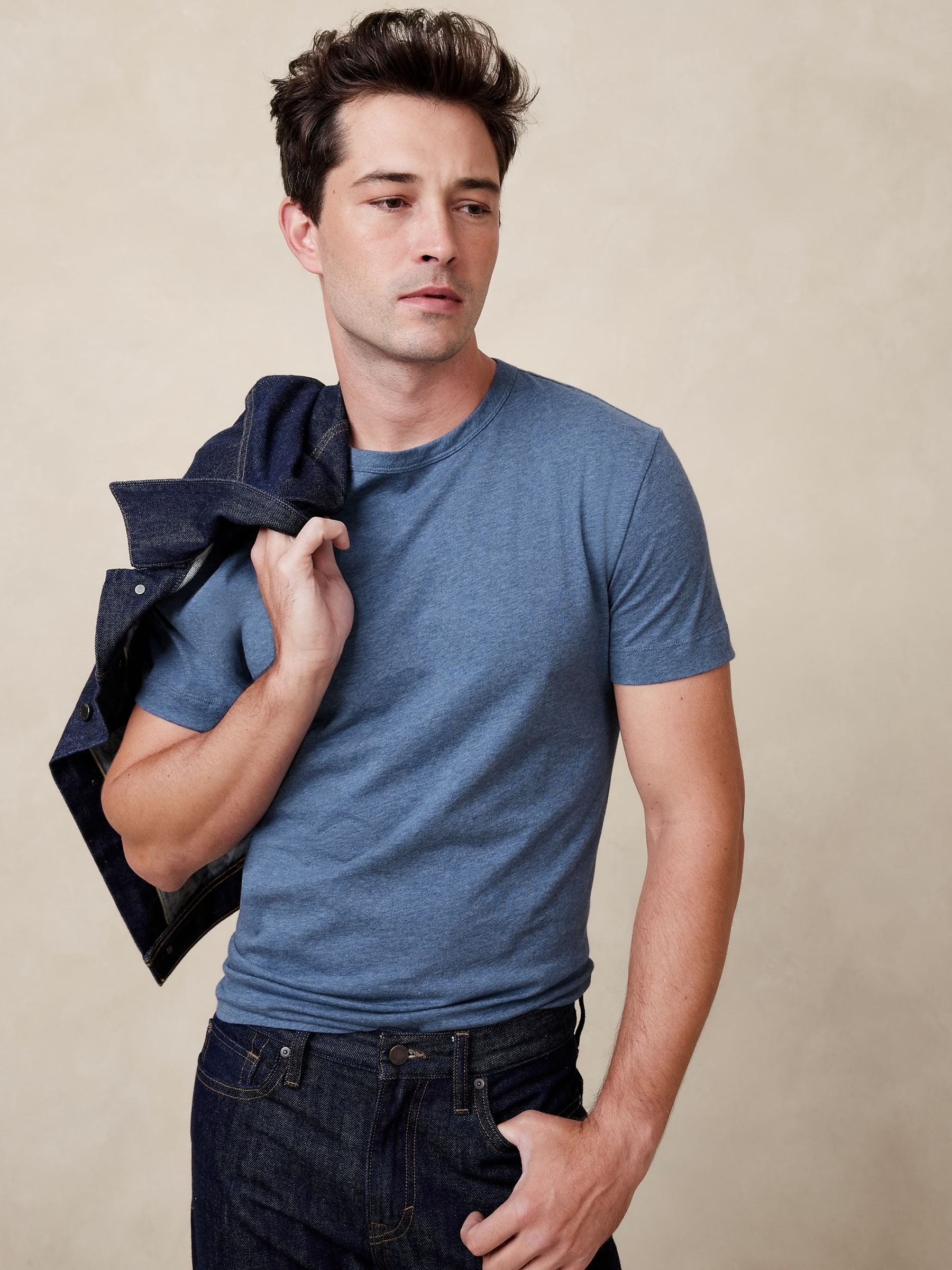Banana Republic Blue Soft Wash T-Shirt - Image 1 of 4