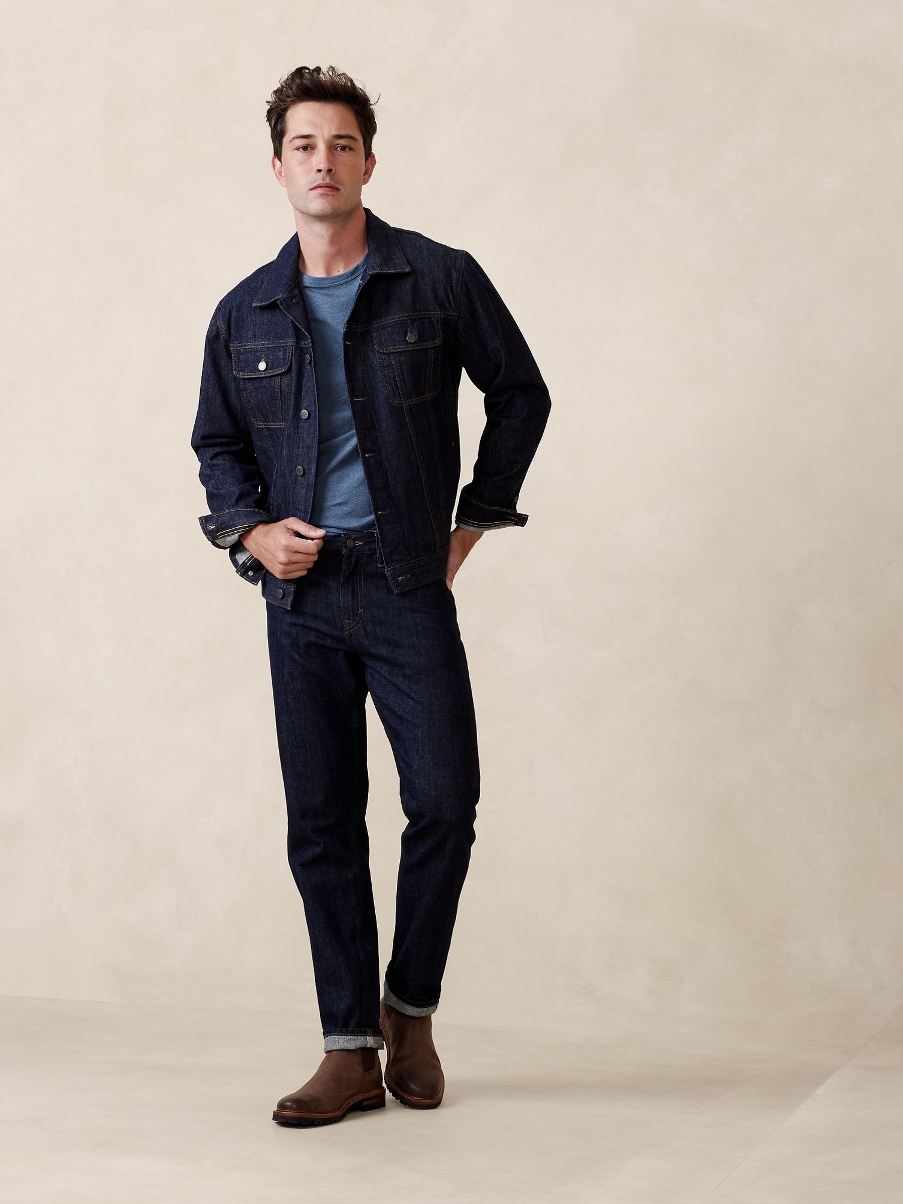Banana Republic Blue Soft Wash T-Shirt - Image 3 of 4