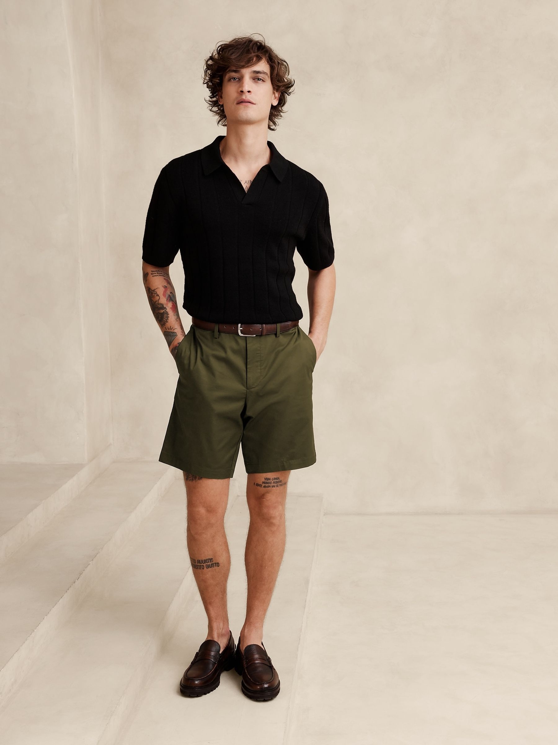 Banana Republic Green 9" Core Temp Shorts - Image 1 of 1