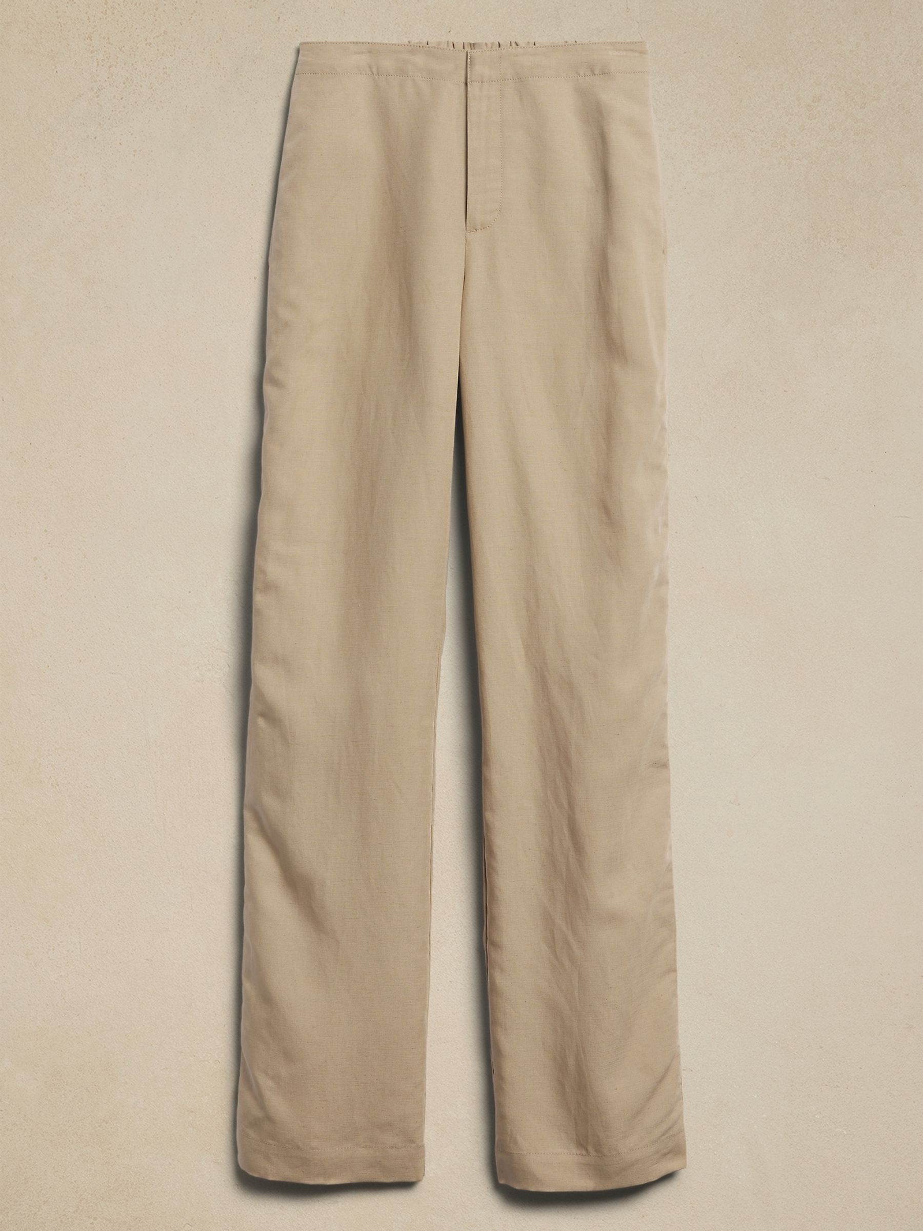 Banana Republic Beige Arcata Tencel-Linen Easy Trousers - Image 4 of 4