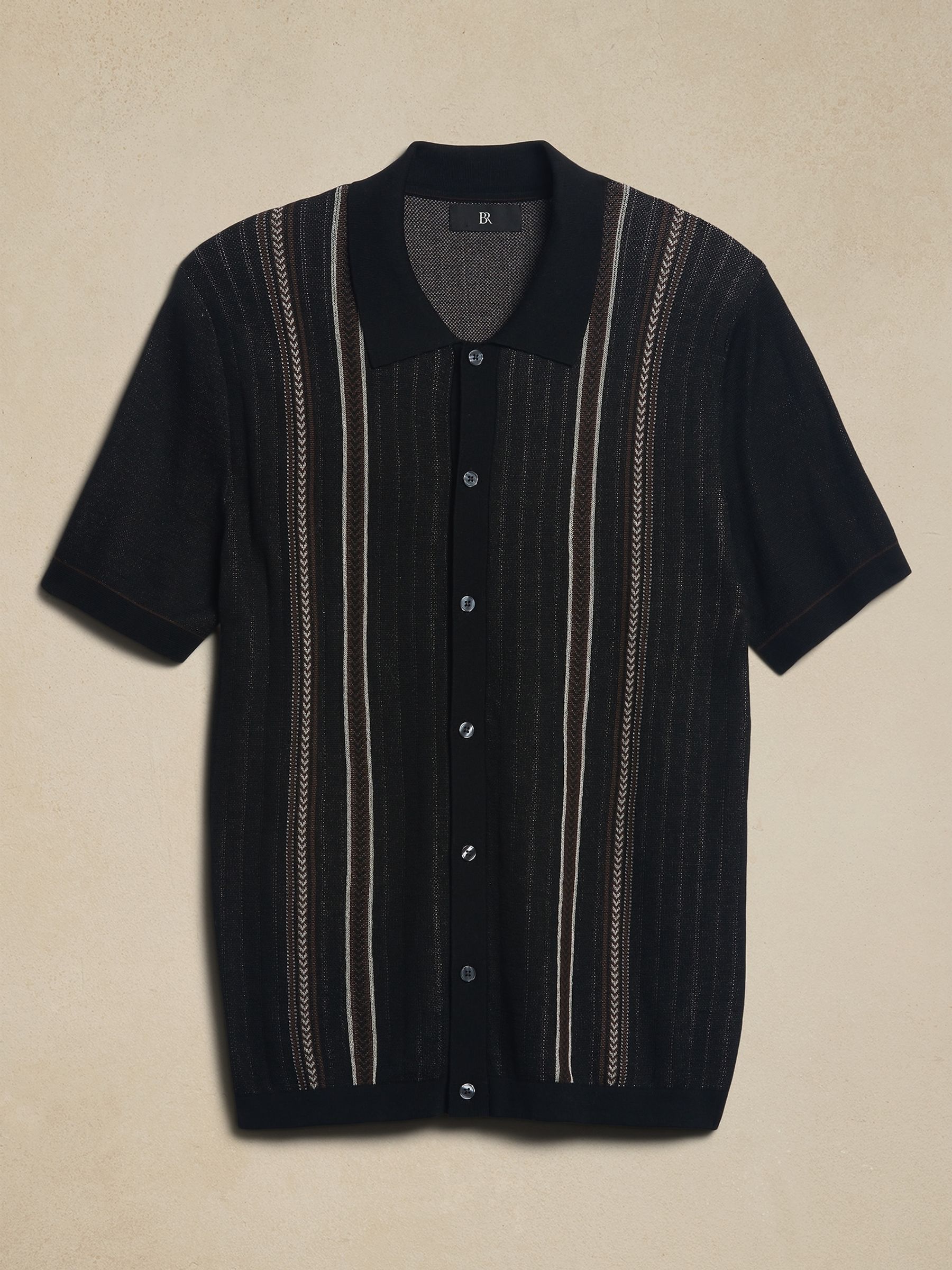 Banana Republic Black Point Sur Cotton Short Sleeve Polo Shirt - Image 4 of 4