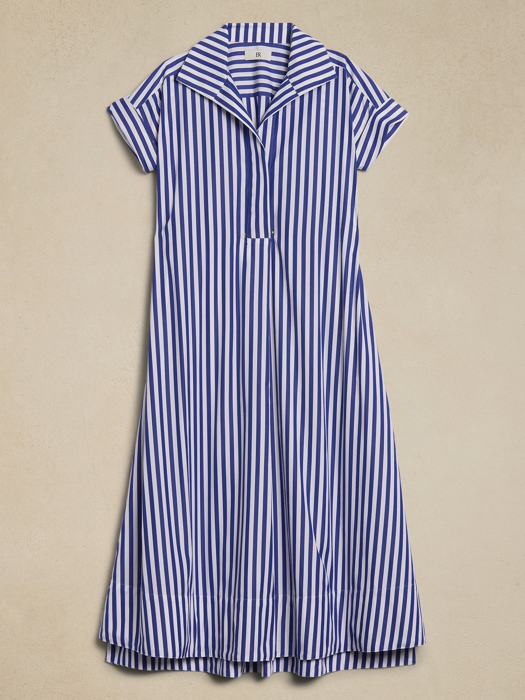 Banana Republic Blue Stripe Cruz Poplin Maxi Dress - Image 5 of 5