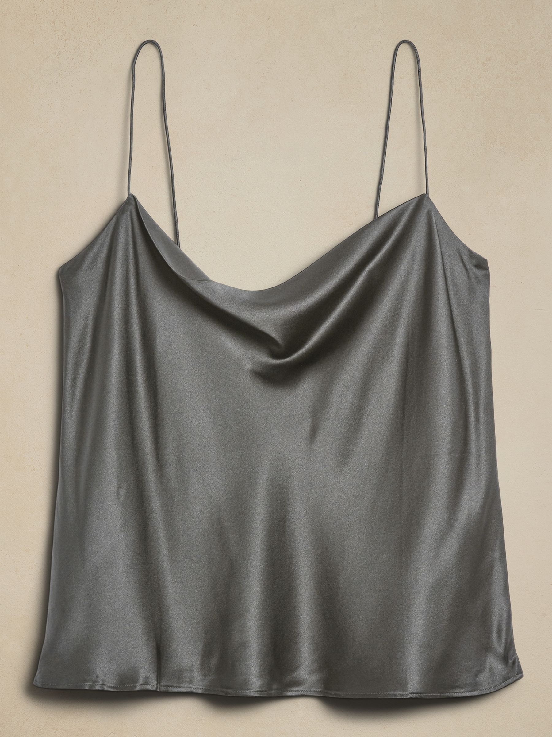 Banana Republic Black Charlotte 100% Silk Cowl Neck Camisole - Image 5 of 5