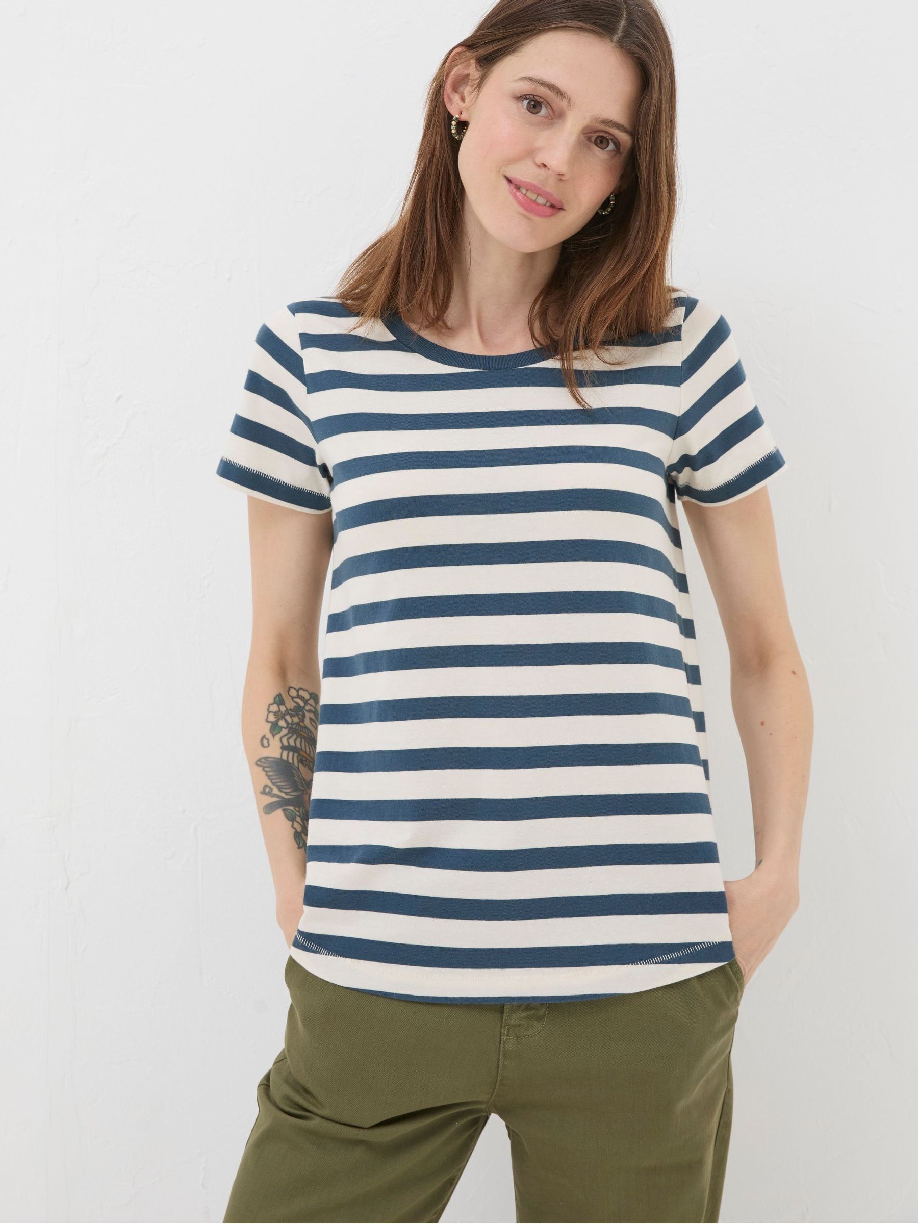 Blue Natalie Stripe T-Shirt - Image 2 of 6