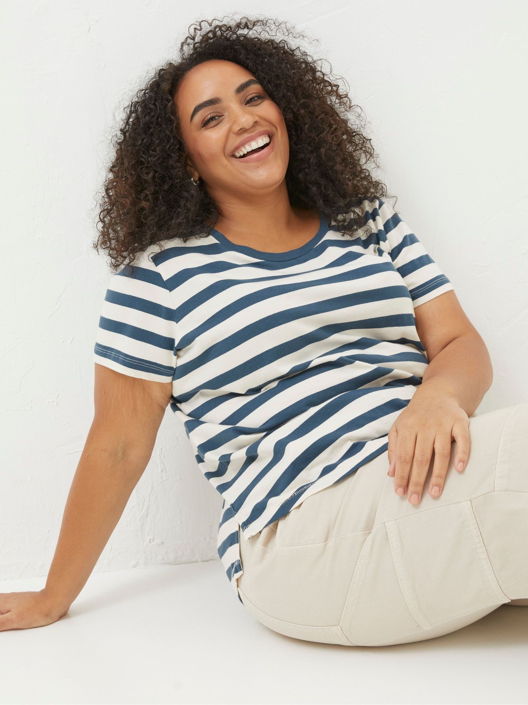 Blue Natalie Stripe T-Shirt - Image 4 of 6
