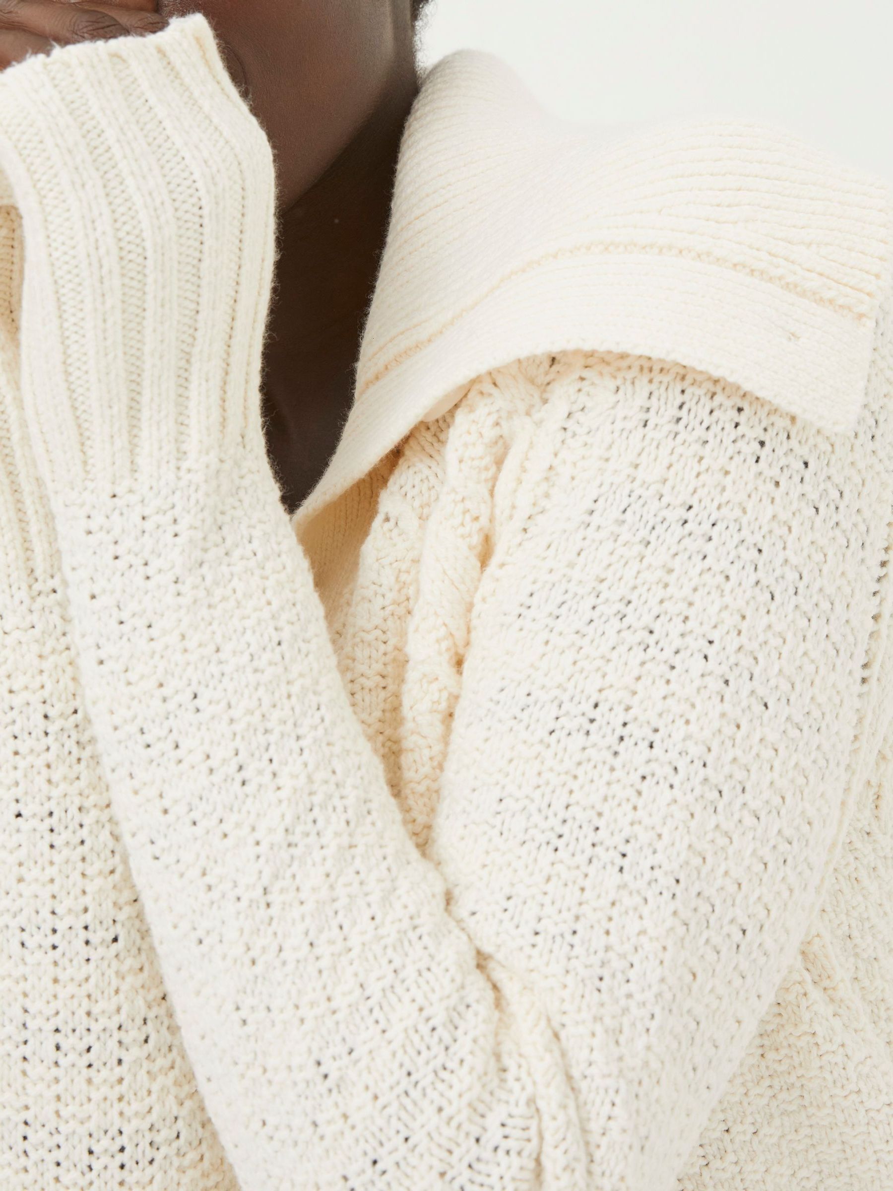 Raya Natural Collared Cardigan - Image 4 of 5