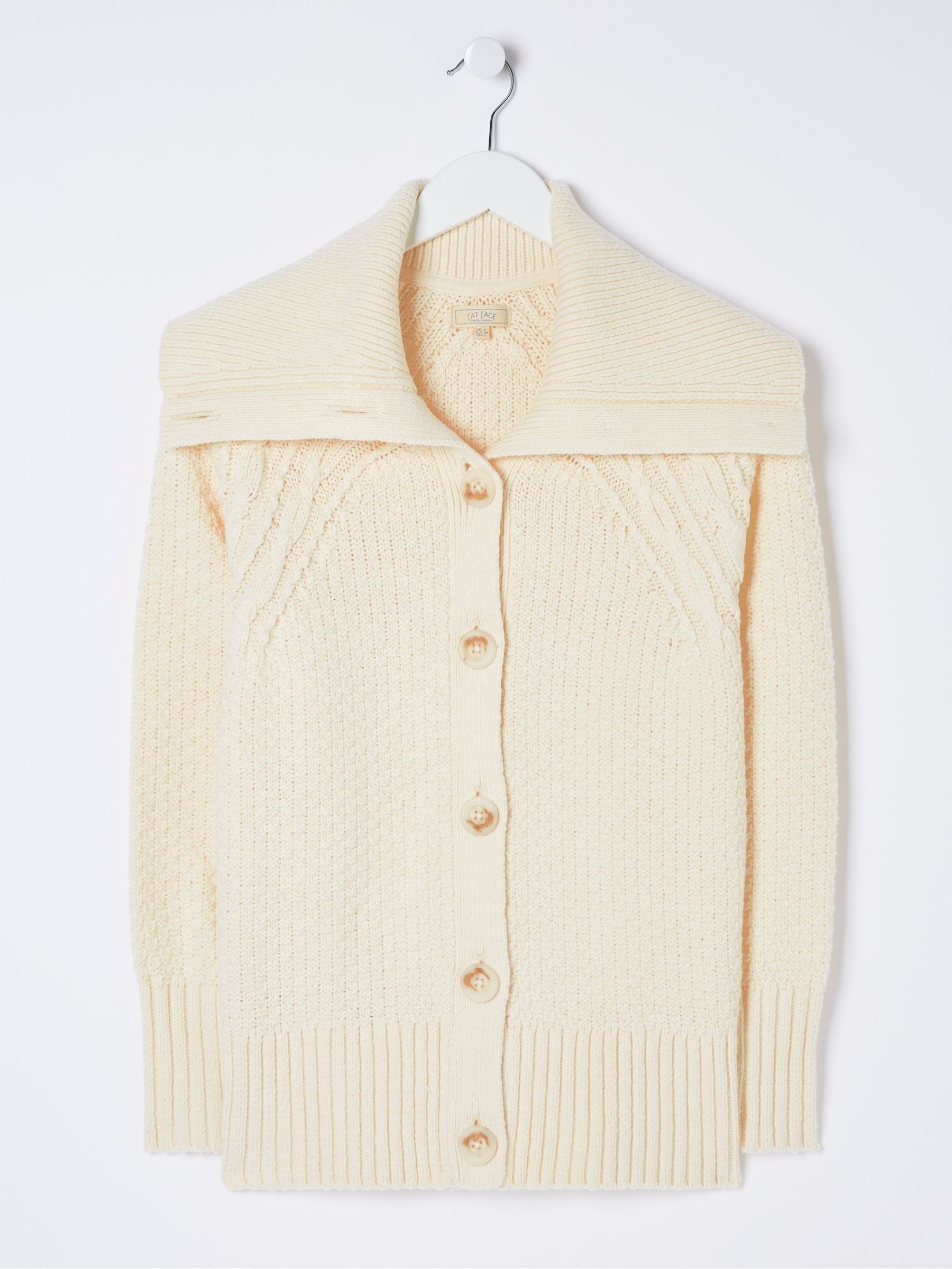 Raya Natural Collared Cardigan - Image 5 of 5