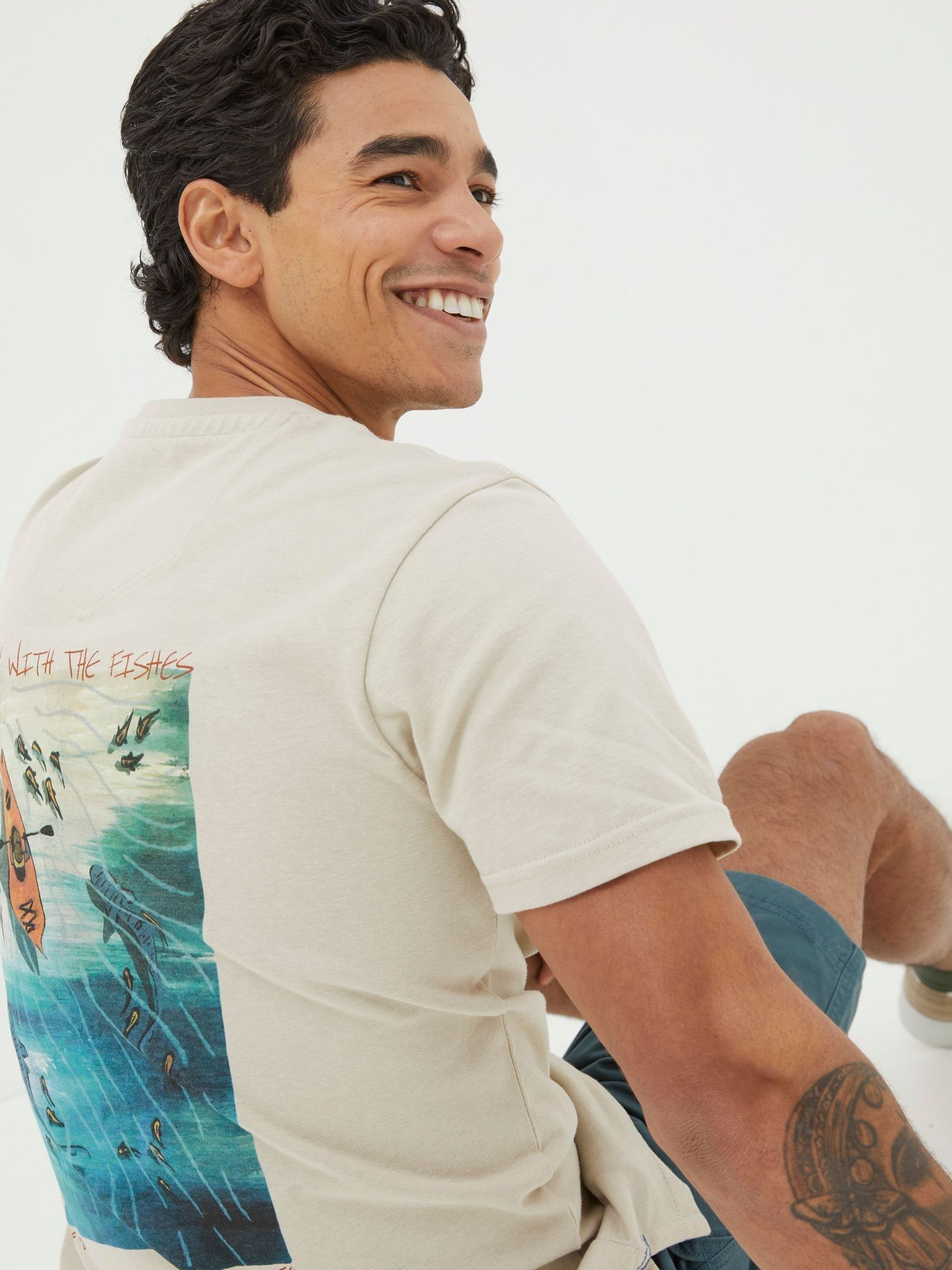 Away Natural With The Fishes T-Shirt - Image 4 of 7