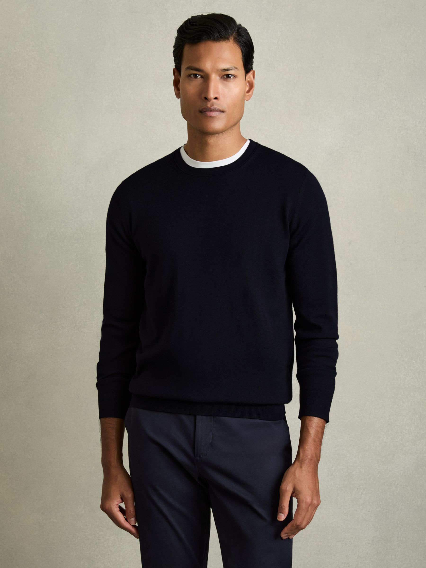Pack of Two Merino Wool Jumpers in Navy - Image 2 of 8