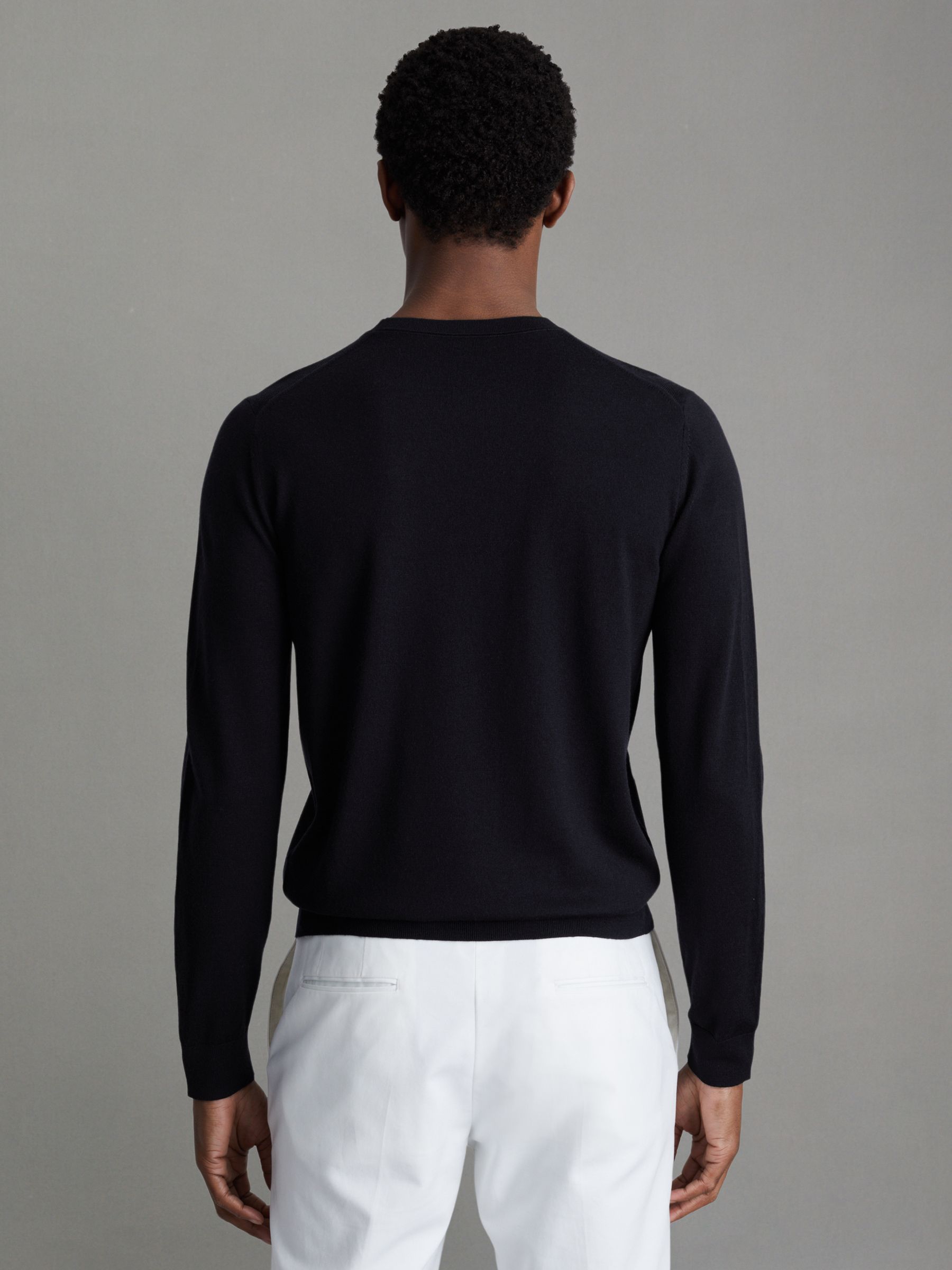 Pack of Two Merino Wool Jumpers in Navy - Image 3 of 8