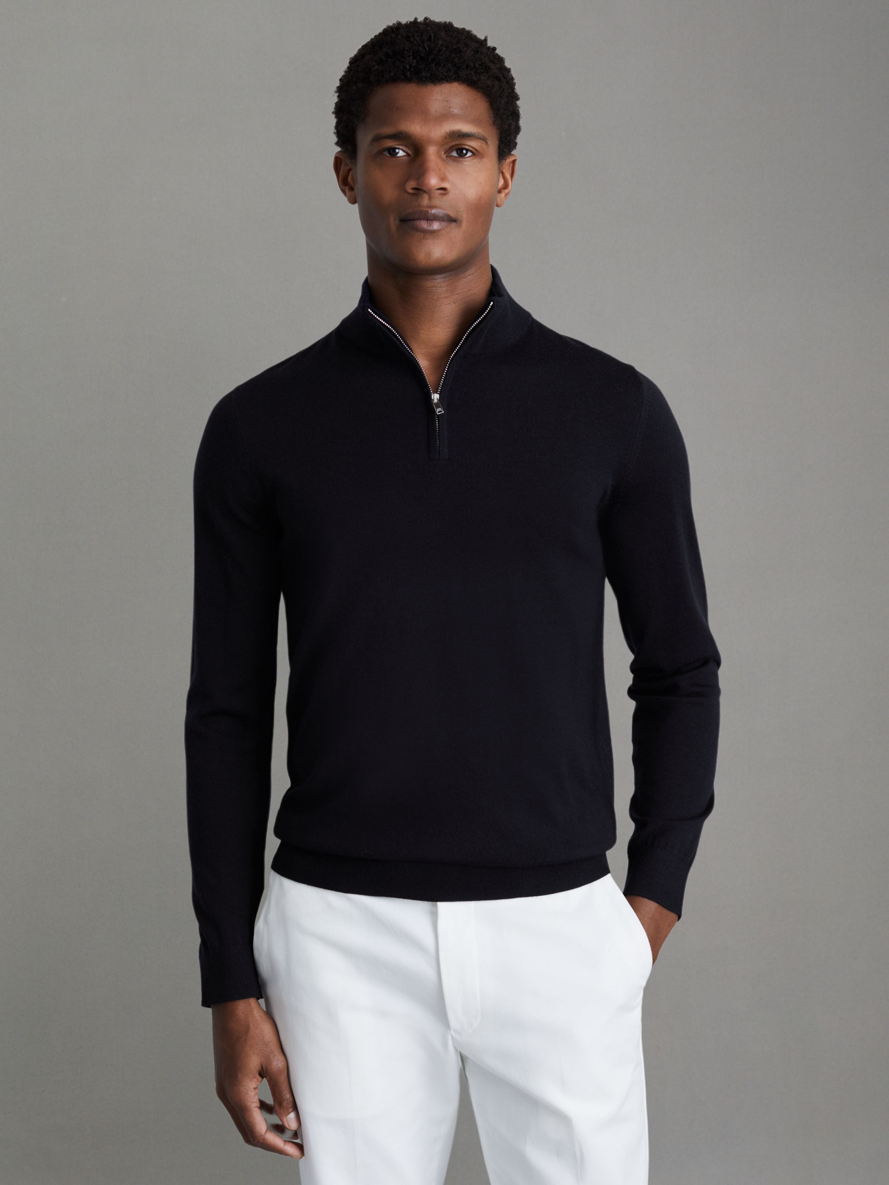 Pack of Two Merino Wool Jumpers in Navy - Image 4 of 8