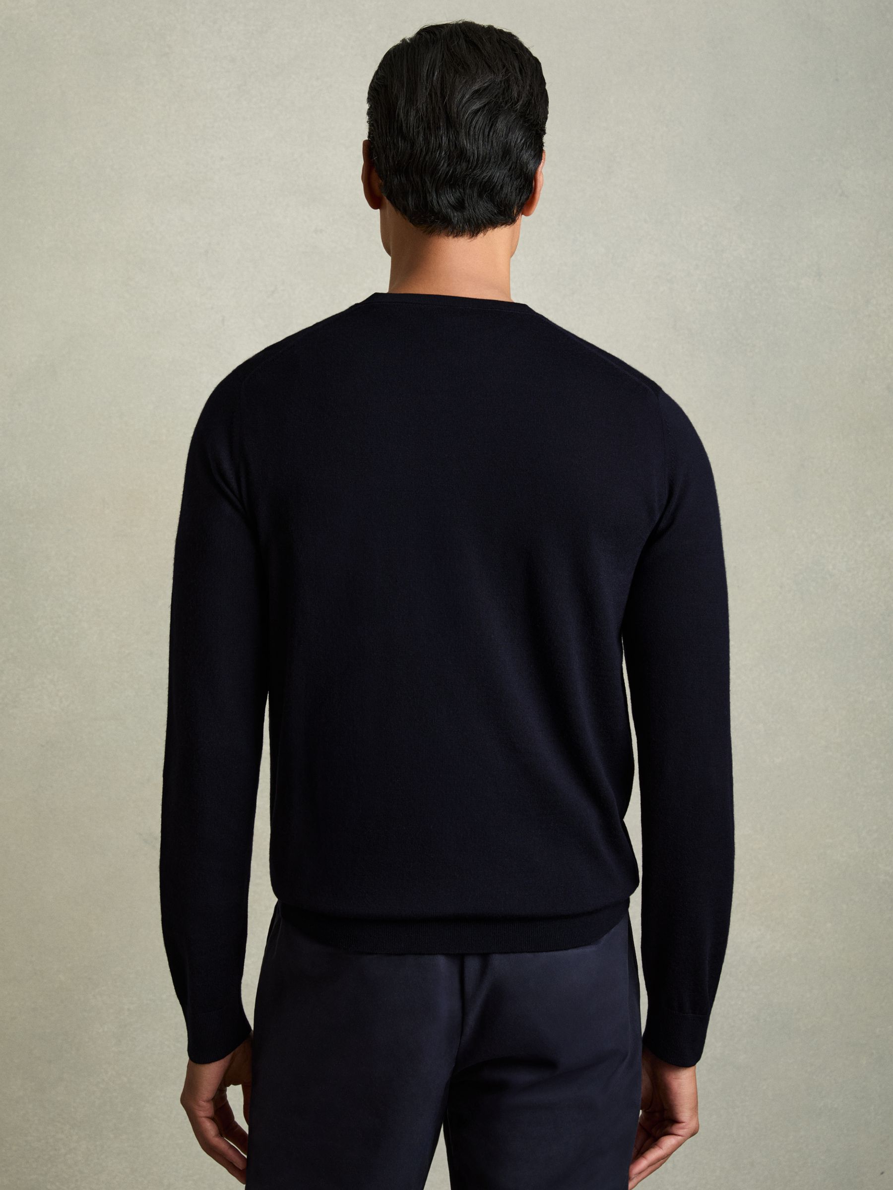Pack of Two Merino Wool Jumpers in Navy - Image 6 of 8