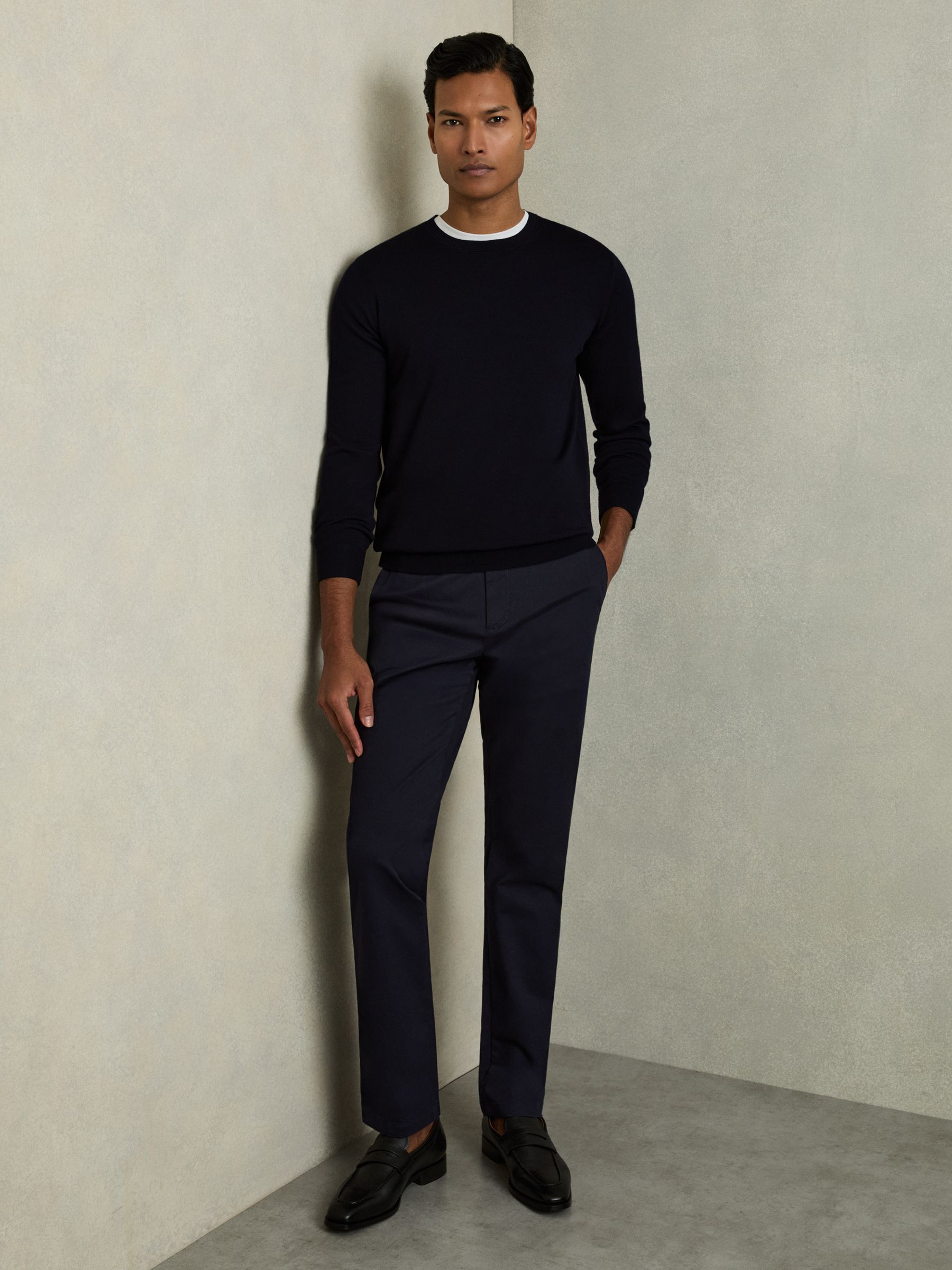 Pack of Two Merino Wool Jumpers in Navy - Image 7 of 8