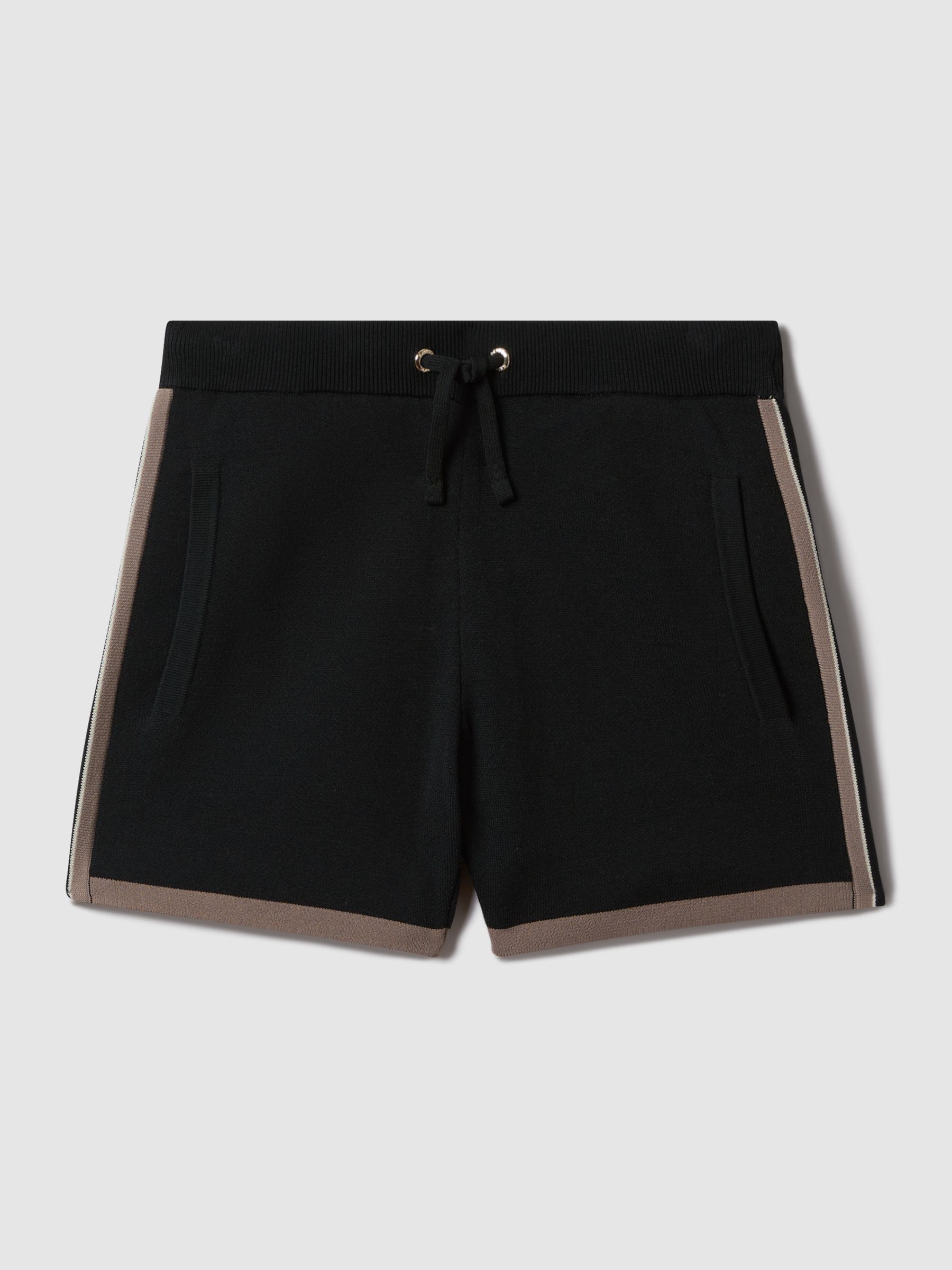3-9 yrs Knitted Drawstring Shorts in Hunting Green - Image 2 of 6