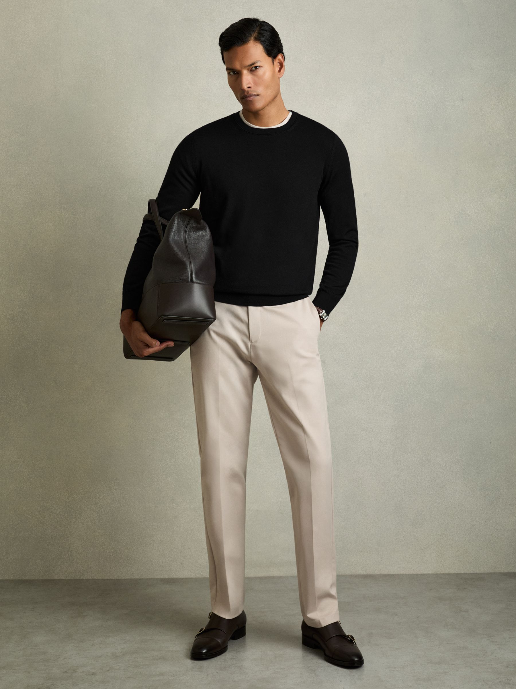 Pack of Two Merino Wool Jumpers in Black - Image 2 of 5