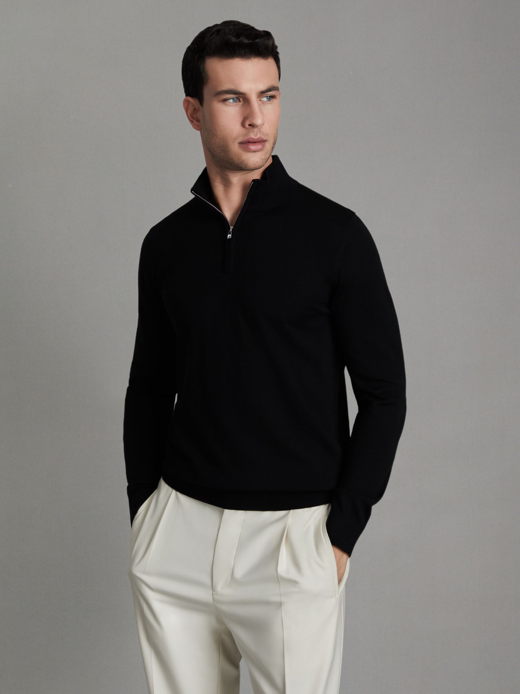 Pack of Two Merino Wool Jumpers in Black - Image 3 of 5