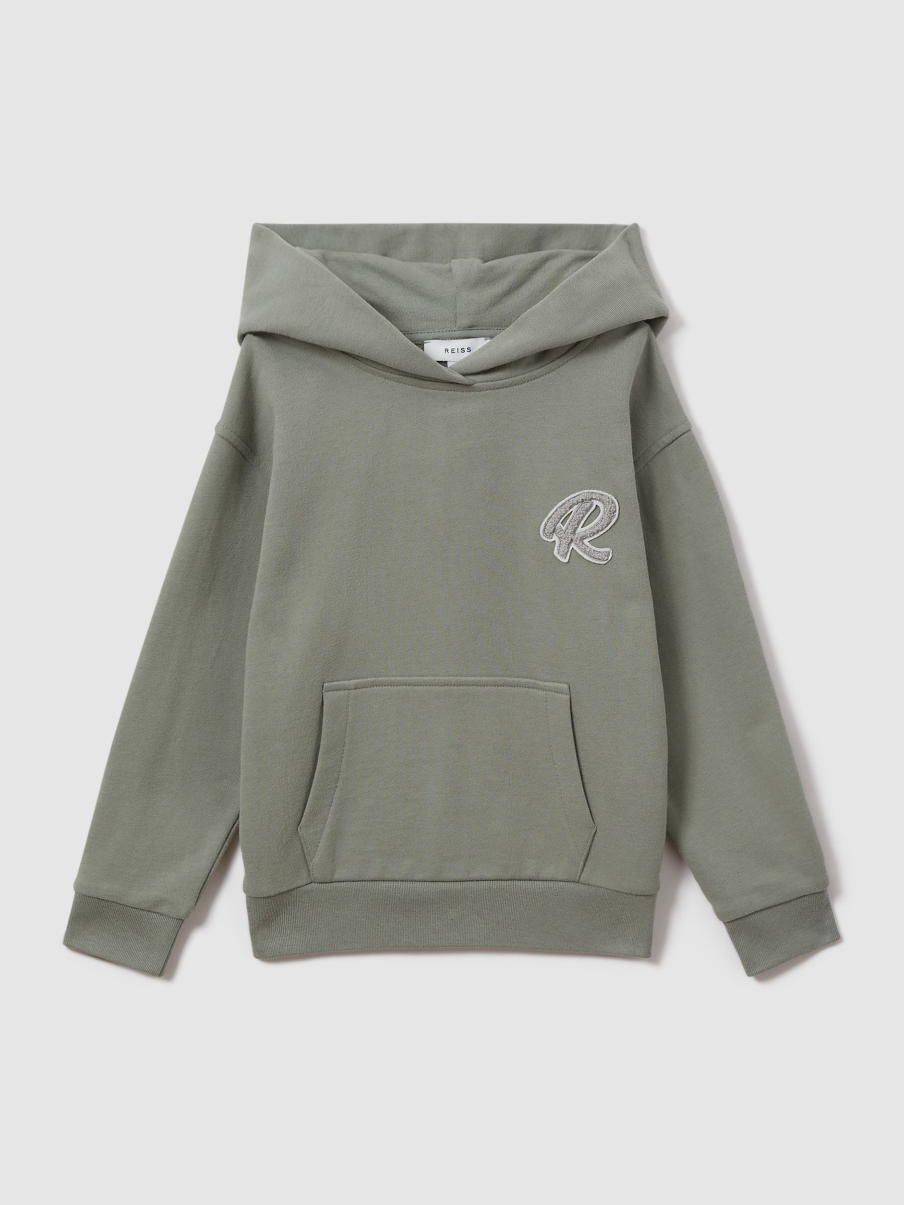 Junior Cotton Motif Hoodie in Pistachio - Image 1 of 3