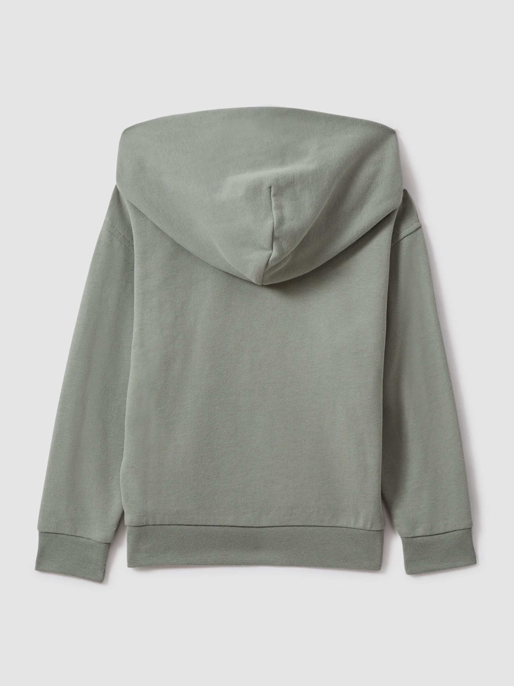 Junior Cotton Motif Hoodie in Pistachio - Image 2 of 3