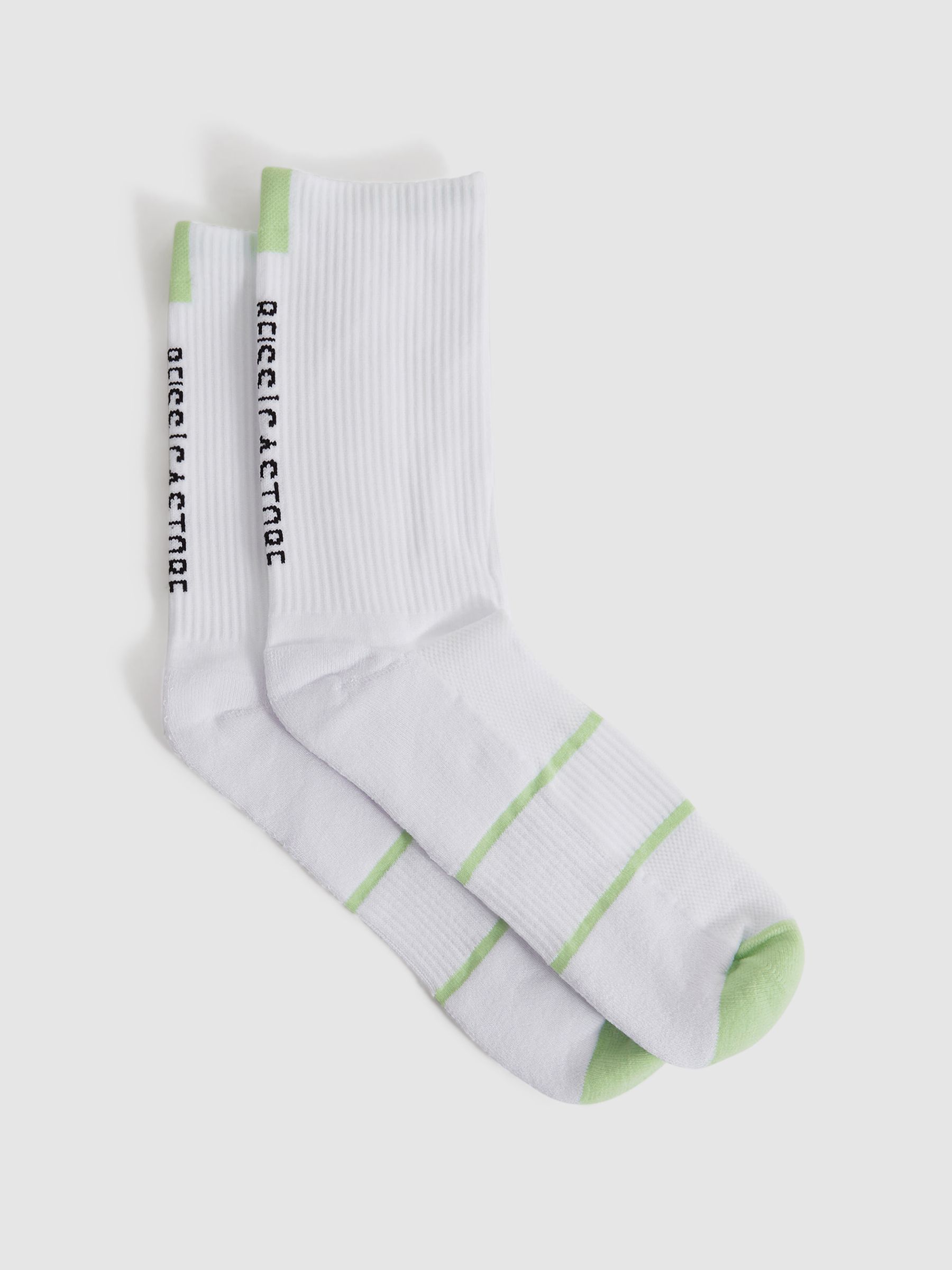 Castore Ribbed Crew Cut Socks in White - Image 1 of 3