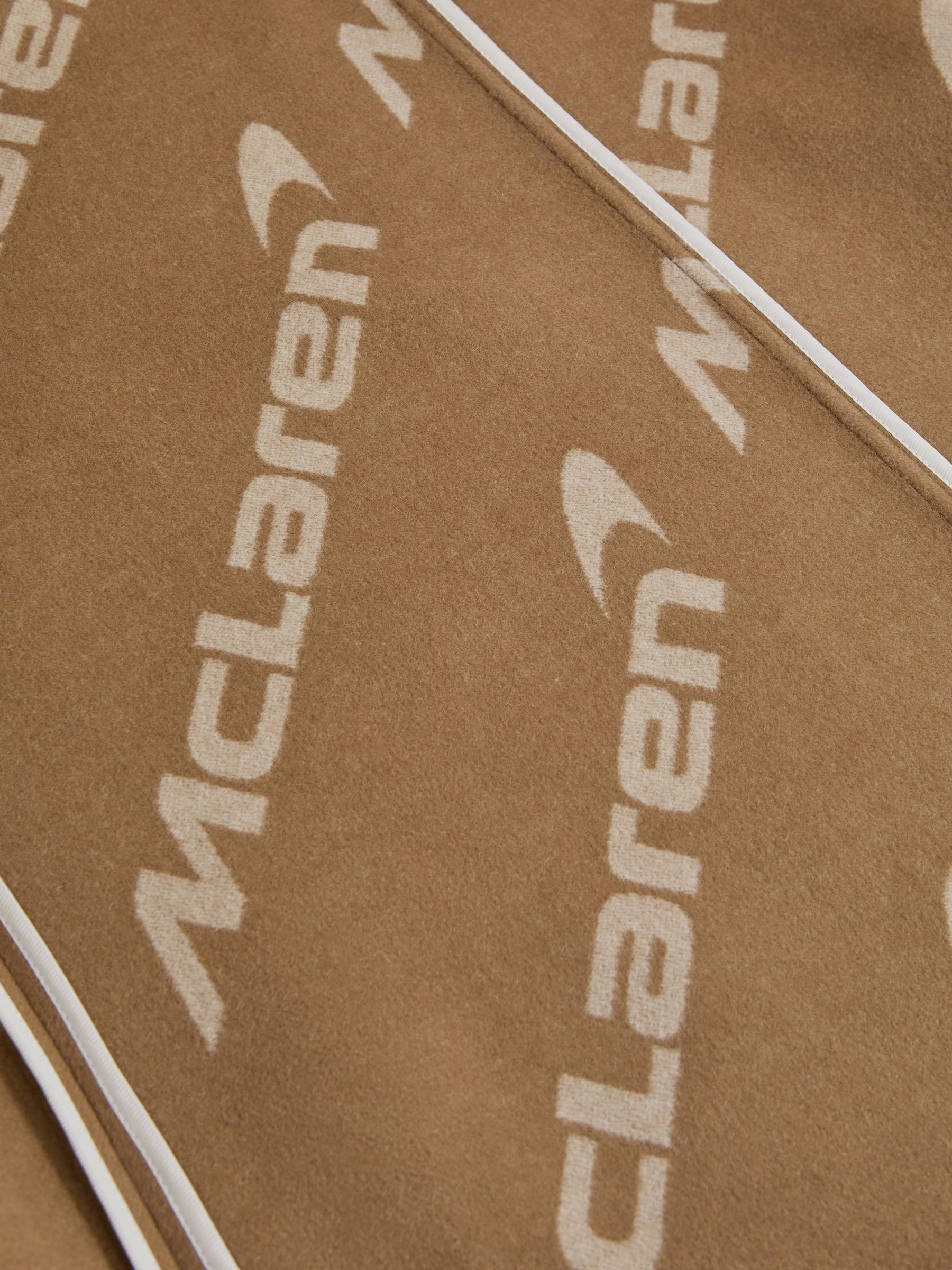 McLaren F1 Wool Blend Twin Pocket Overshirt in Camel - Image 8 of 8