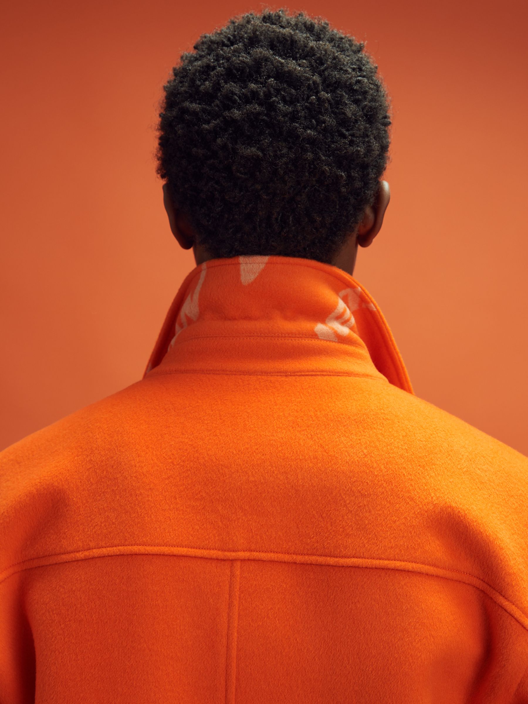 McLaren F1 Wool Blend Twin Pocket Overshirt in Papaya - Image 4 of 7