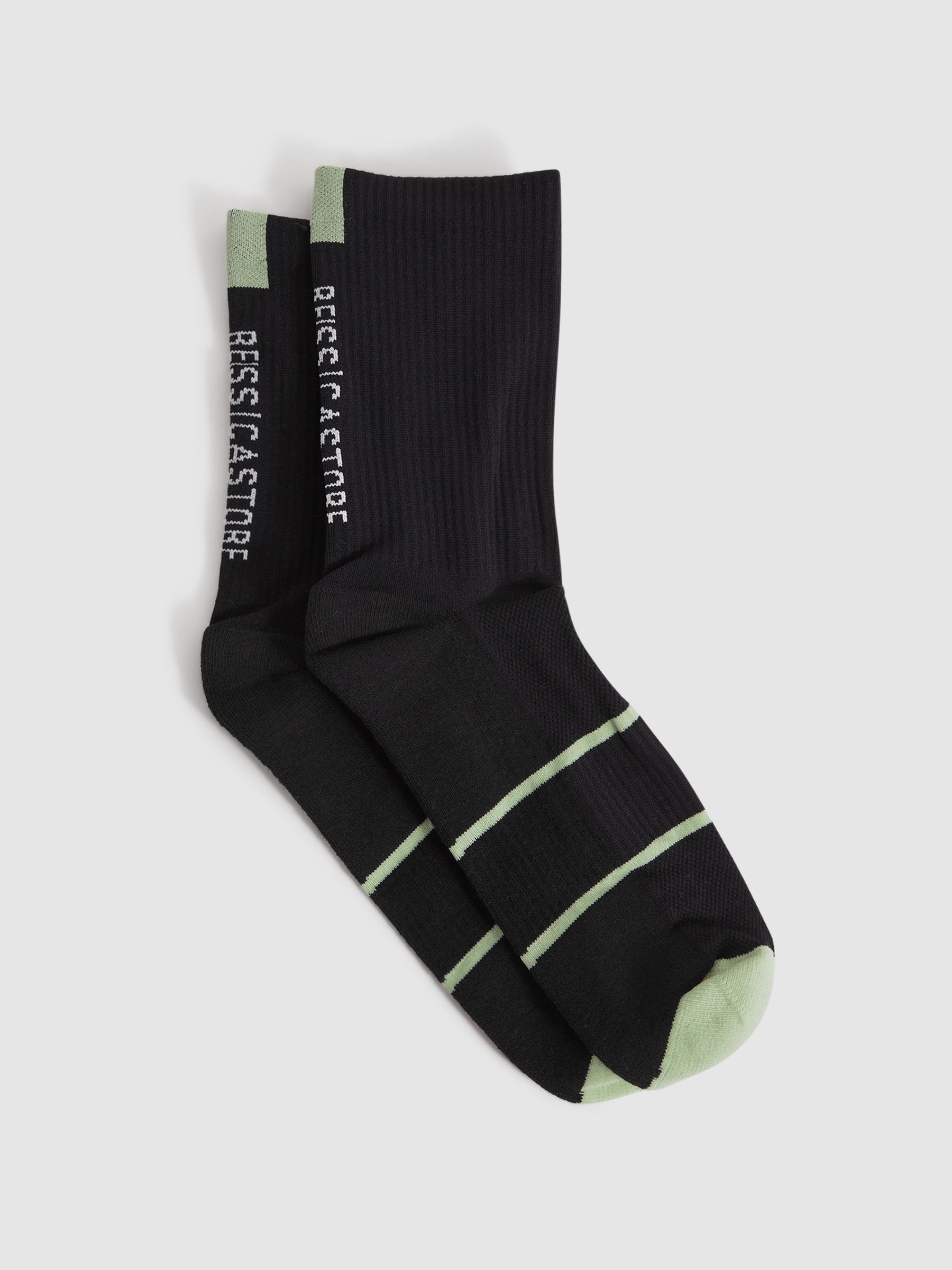 Castore Ribbed Crew Cut Socks in Onyx Black - Image 1 of 3