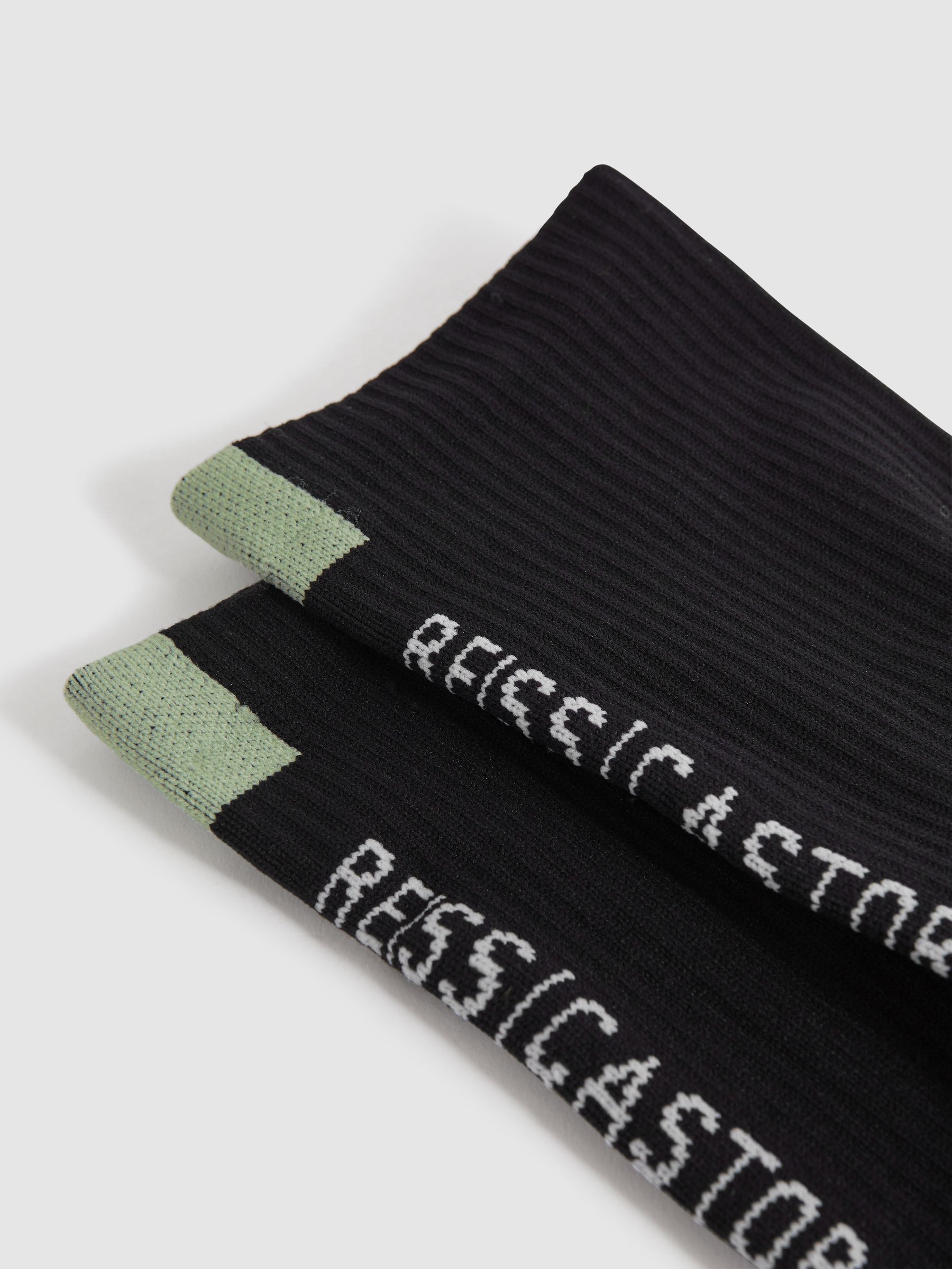 Castore Ribbed Crew Cut Socks in Onyx Black - Image 2 of 3