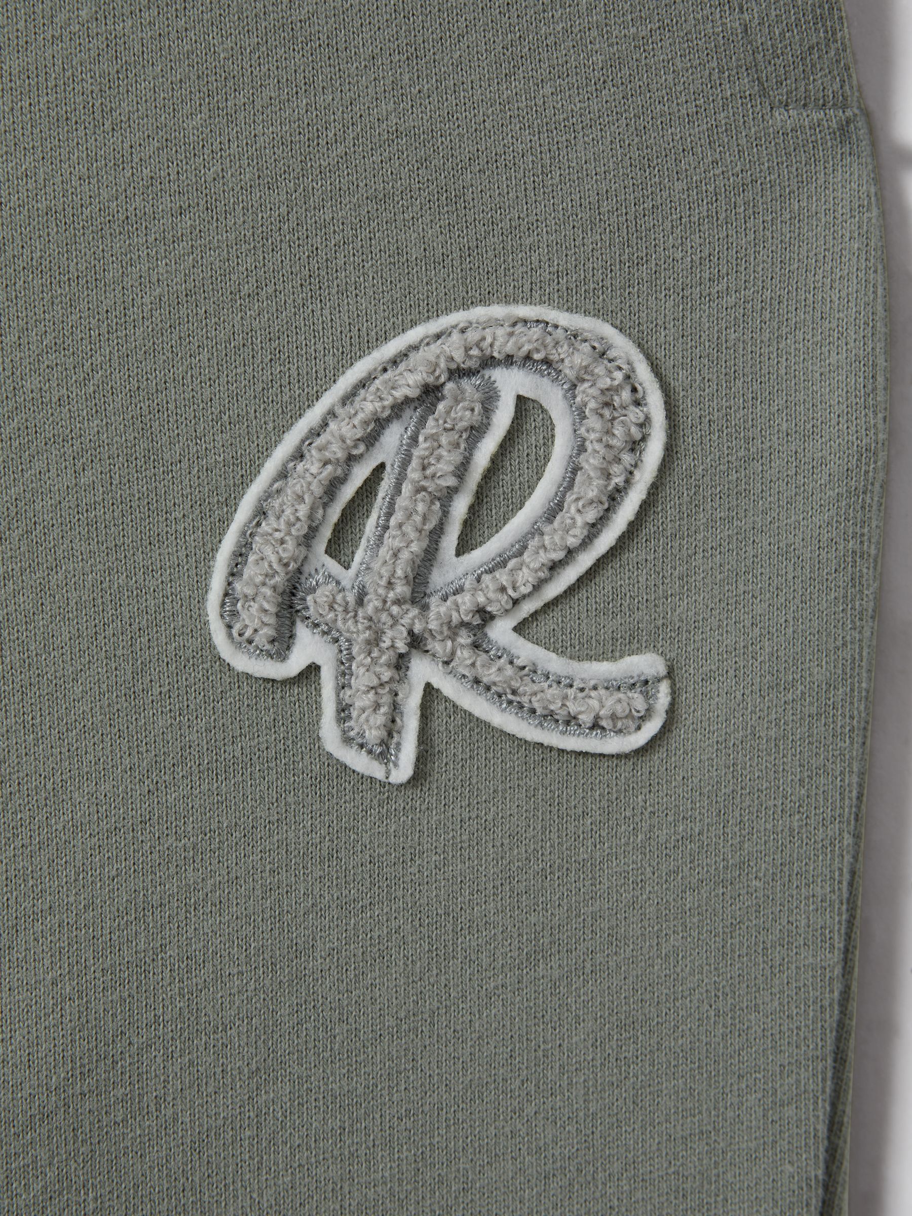 3-9 yrs Cotton Elasticated Waist Motif Joggers in Pistachio - Image 3 of 3