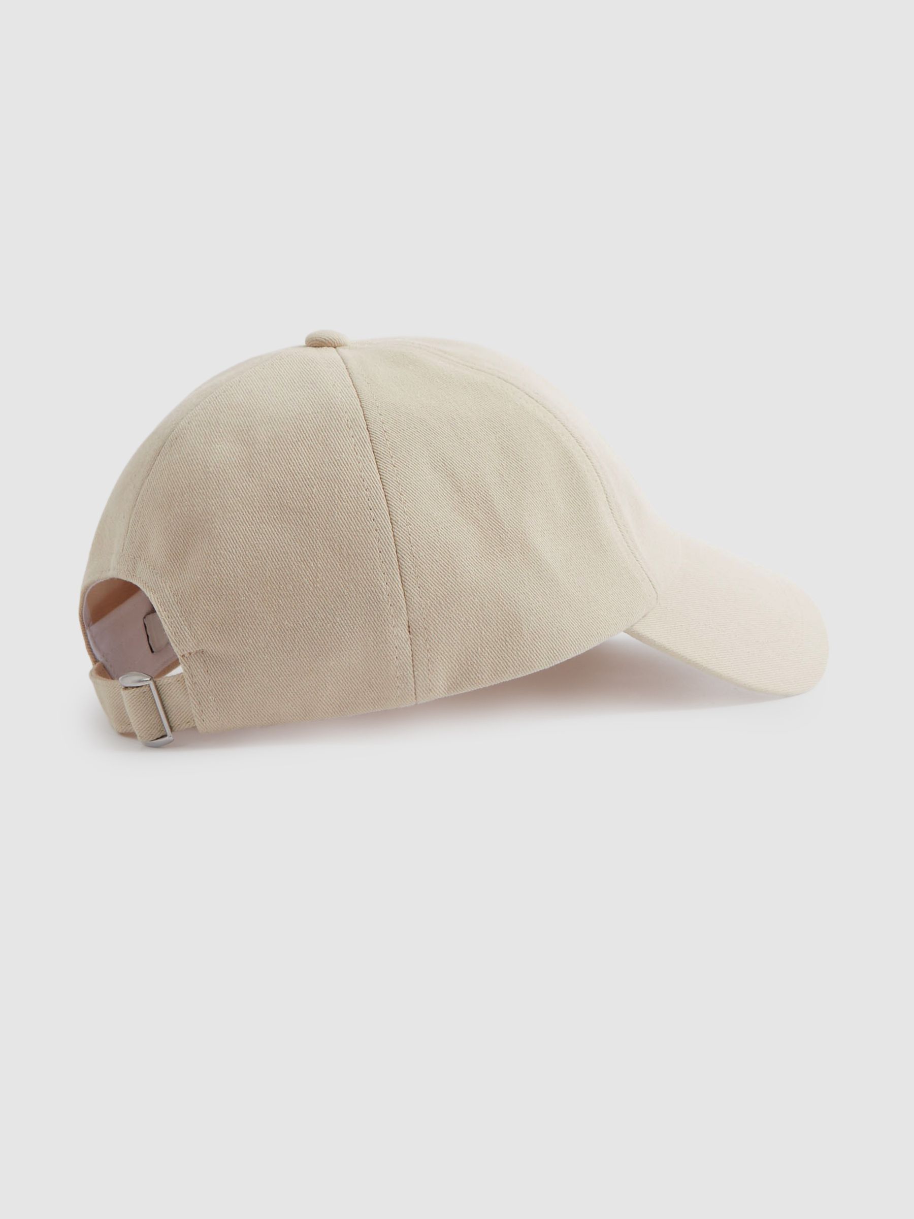 Cotton Embroidered Baseball Cap in Stone - Image 3 of 4