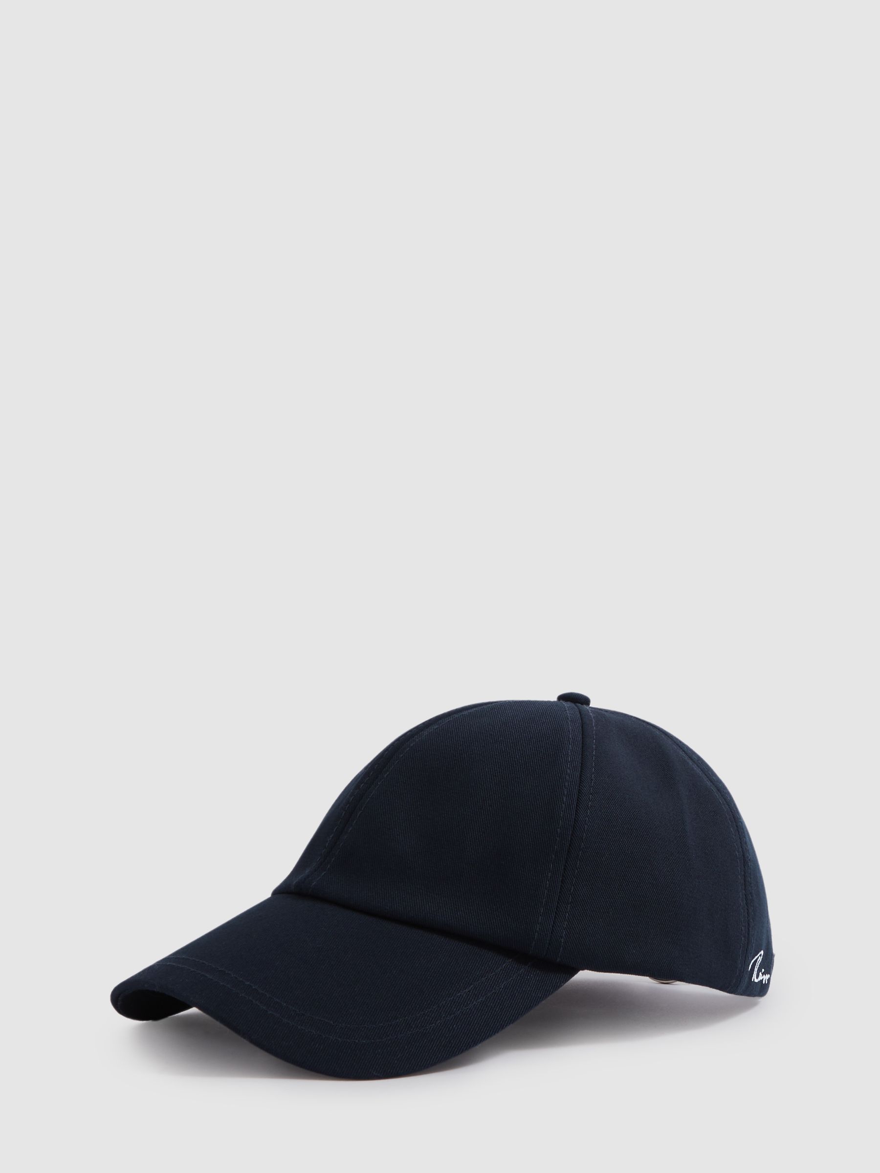 Cotton Embroidered Baseball Cap in Navy - Image 1 of 4