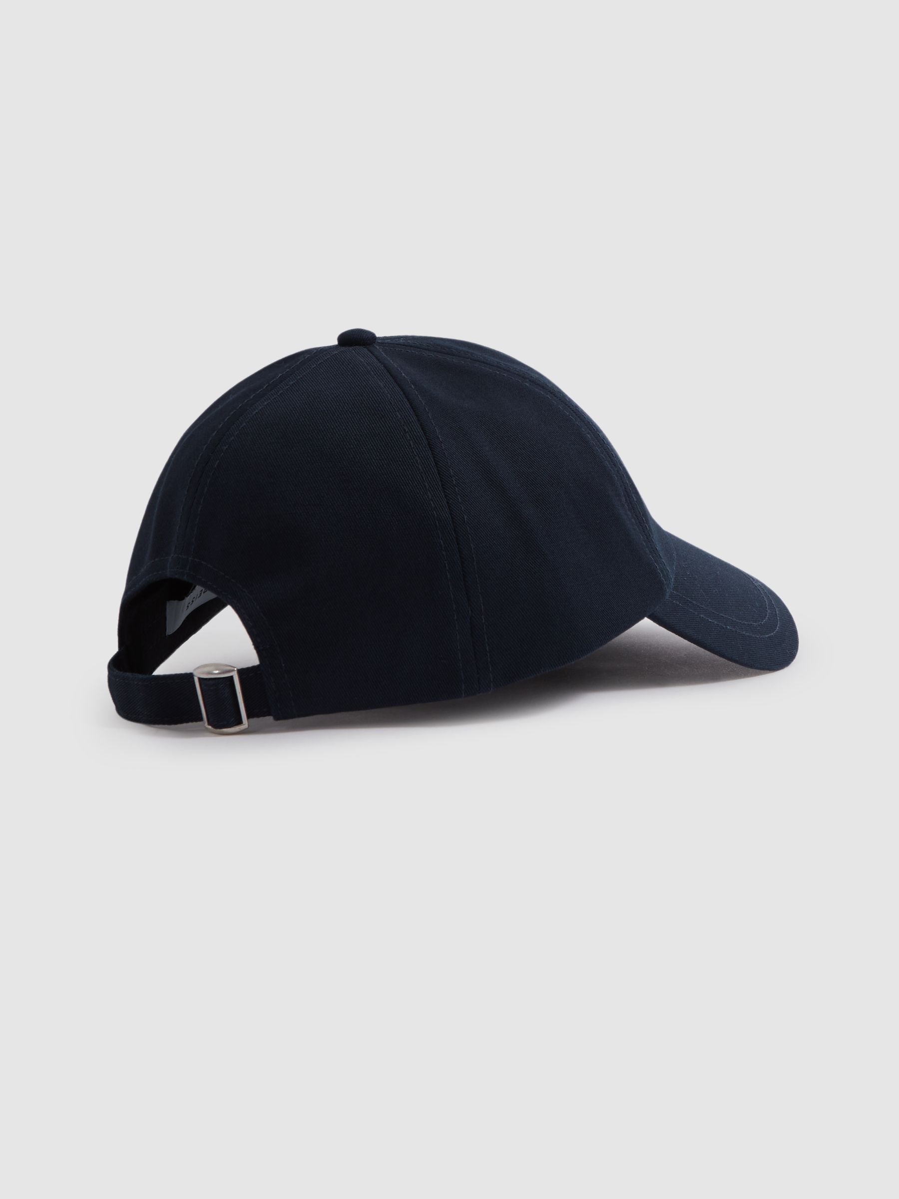 Cotton Embroidered Baseball Cap in Navy - Image 3 of 4