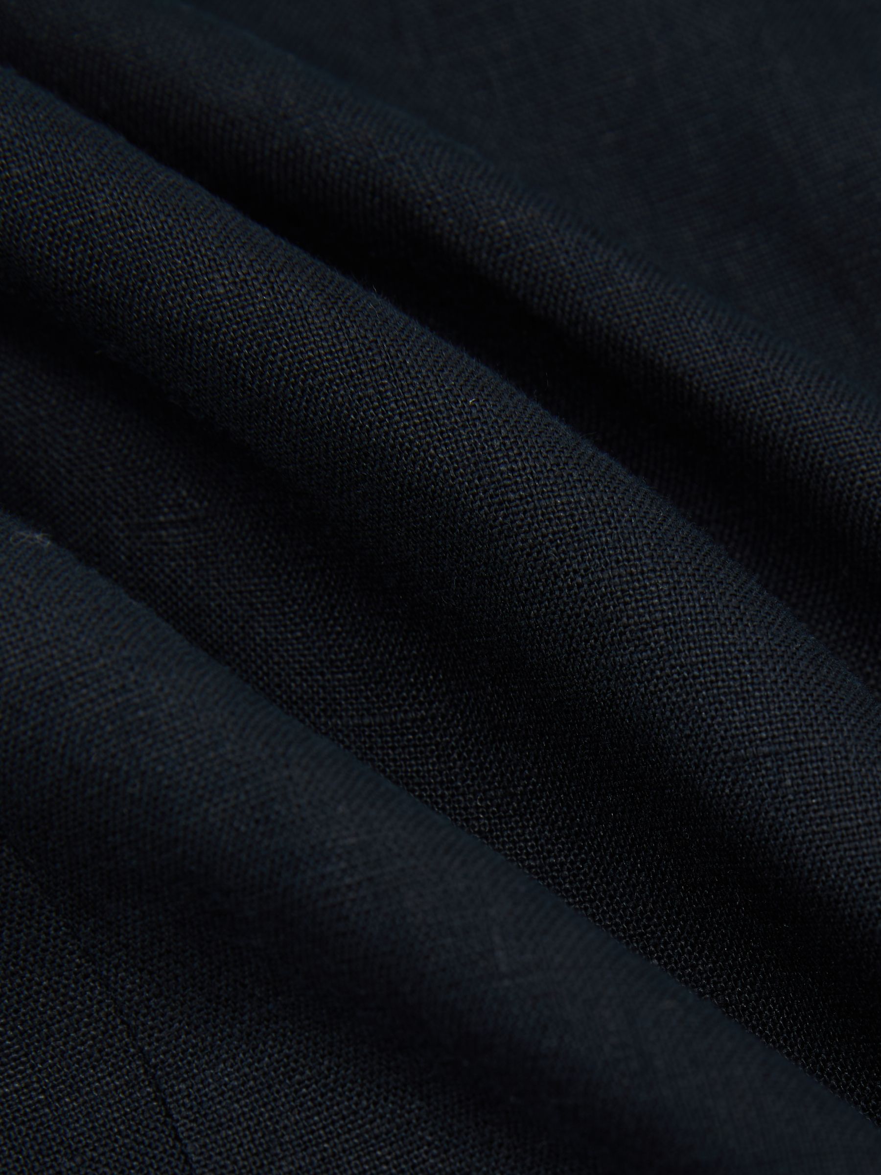 Tailored Fit Single Breasted Linen Blazer in Navy - image 2