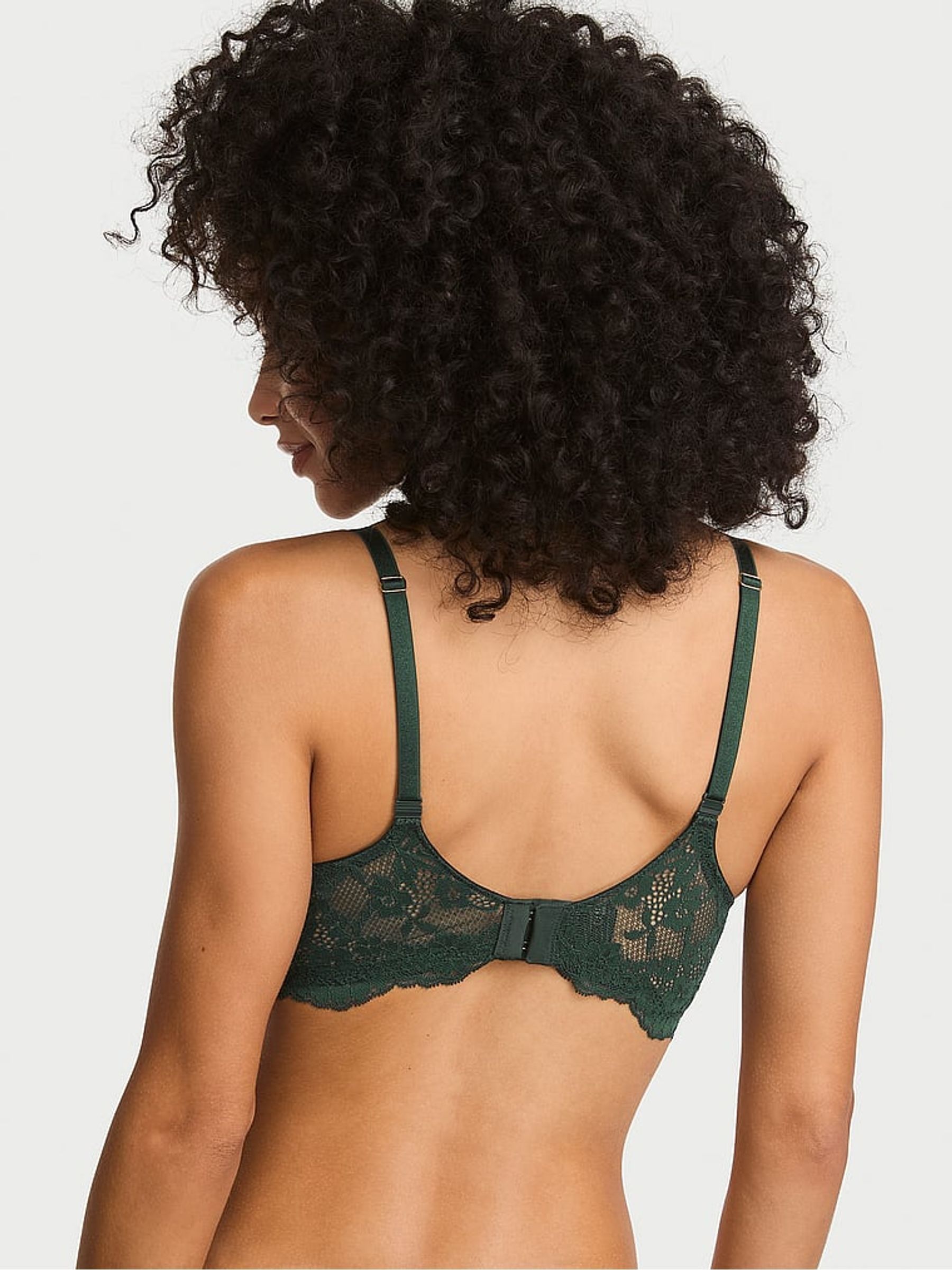 Cilantro Green Push Up Lace Bra - Image 2 of 3 Cilantro Green Push Up Lace Bra - Image 2 of 3